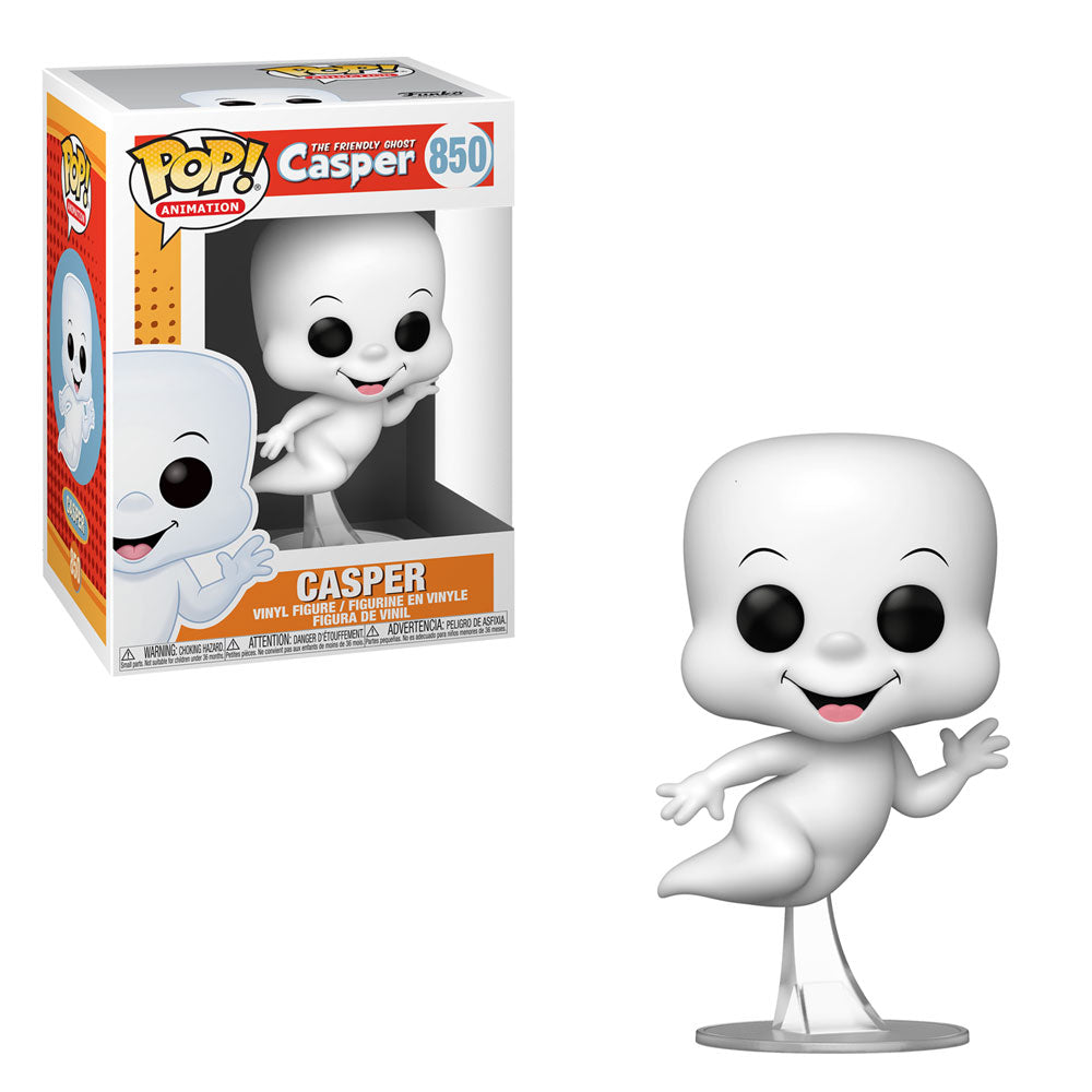 Casper The Friendly Ghost Pop! Vinyl Figure - Funko Animation Collectible [850] - Perfect for Ghost Fans, Halloween Decor & Pop Culture Displays