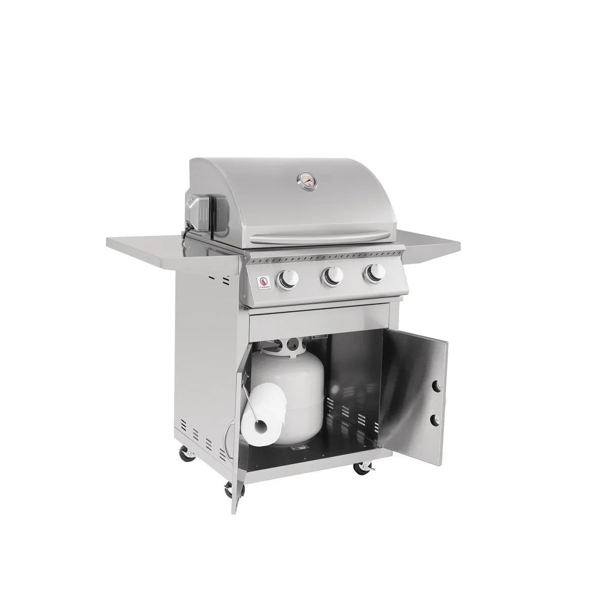 Summerset Grills Sizzler 26 Inch Freestanding Gas Grill - Outdoor BBQ Grill with 3 Burners, Stainless Steel Construction for Backyard, Patio & Camping Cooking