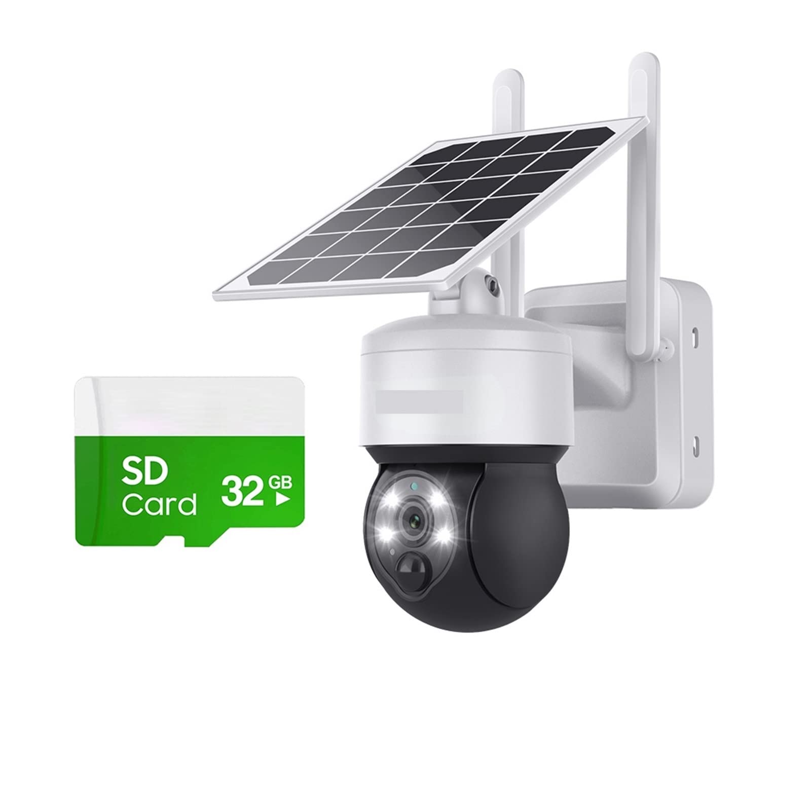 MZZYG 4G Solar Security Camera - Wireless Outdoor PTZ Camera with 3MP HD, Two-Way Audio, Solar Panel & 32GB Storage (Black/White) - Ideal for Home, Farm & Business Surveillance