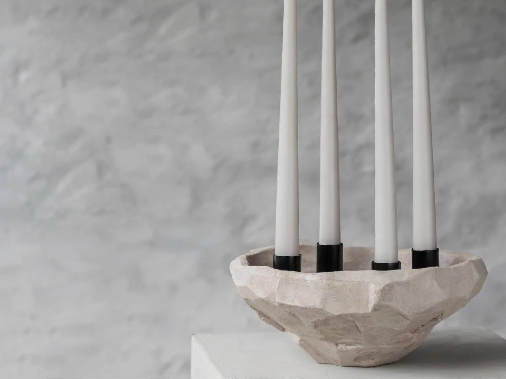 Nuki Candle Bowl - Decorative Ceramic Candle Holder for Home Decor, Wedding Centerpieces, and Relaxing Aromatherapy | Perfect for Living Room, Bedroom, and Spa Ambiance