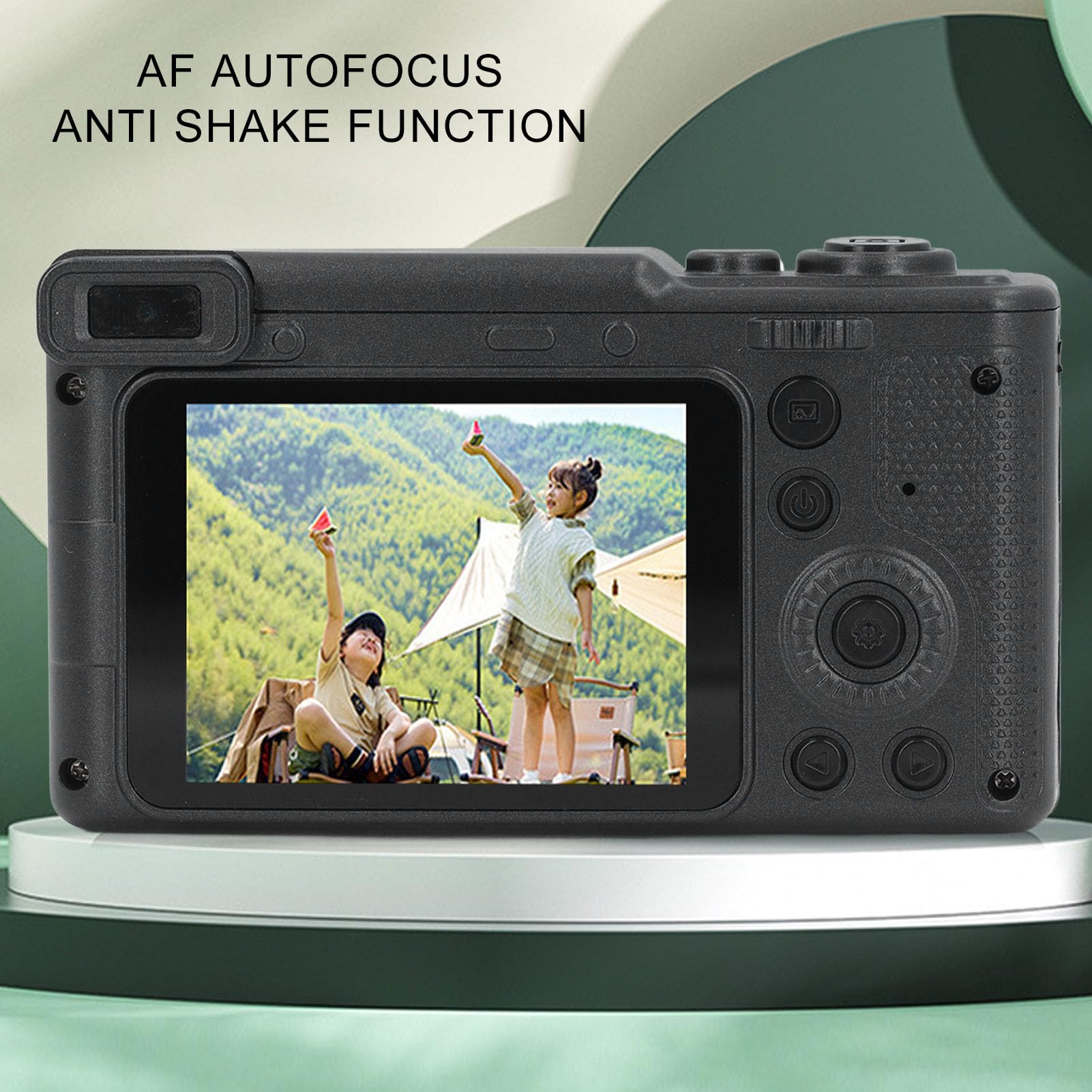 Autofocus Digital Camera for Travel Vlogging - 2.4in IPS Screen, 8x Zoom, Dual Lens (Front & Rear) with Timer - Perfect for Photography, Vacation & Outdoor Adventures (Black)