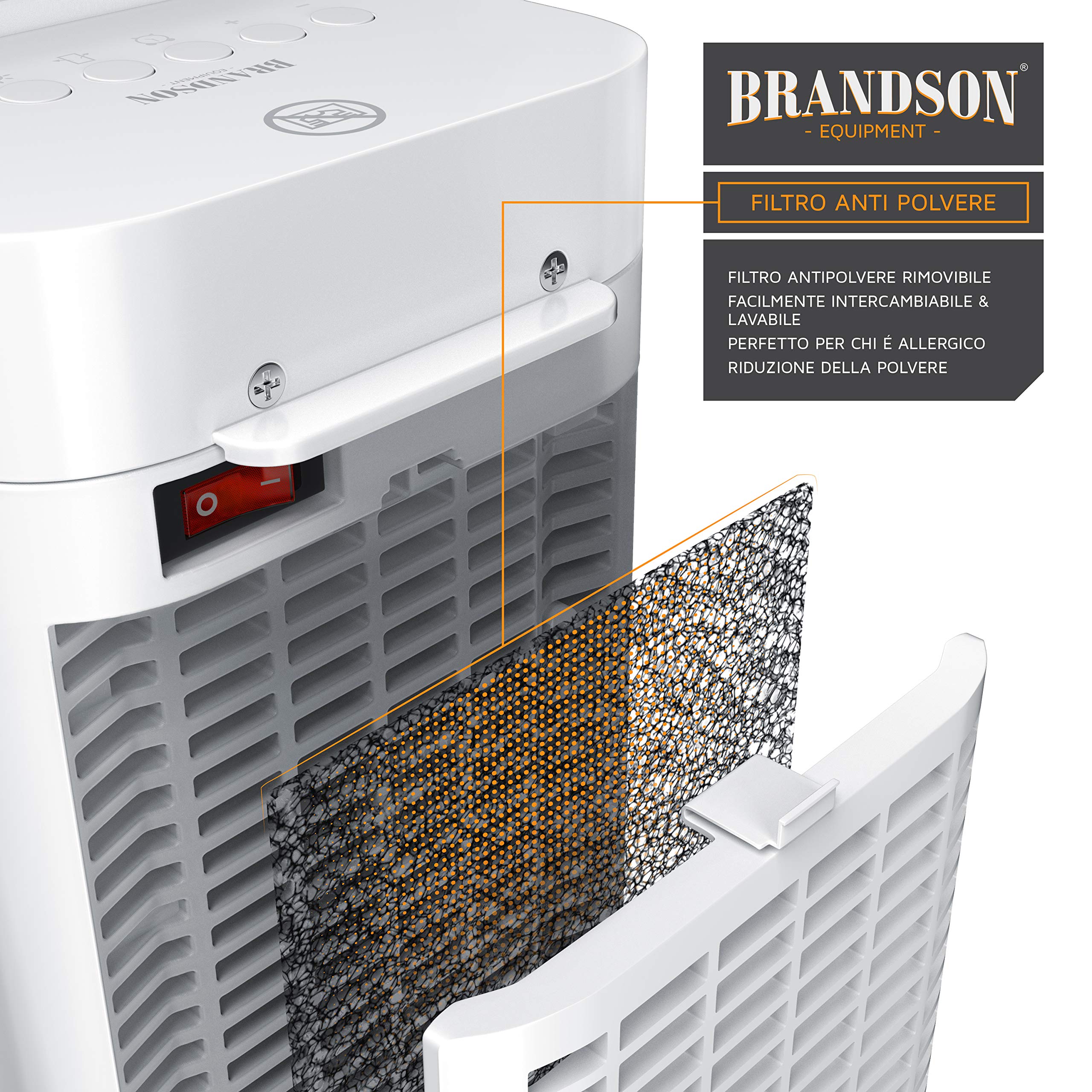 Brandson - Remote Control Space Heater with Timer, Oscillation, 2 Heat Levels, Digital Thermostat - 2000W Quiet Electric Heater for Home & Office - Perfect for Winter Warmth & Energy Saving