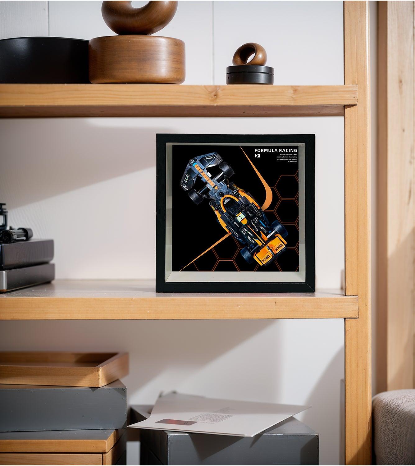 Lego Speed Champions 2023 McLaren F1 Race Car 76919 Display Frame - Showcase Your Model Car Collection | Perfect for Home Office Decor & Lego Enthusiasts