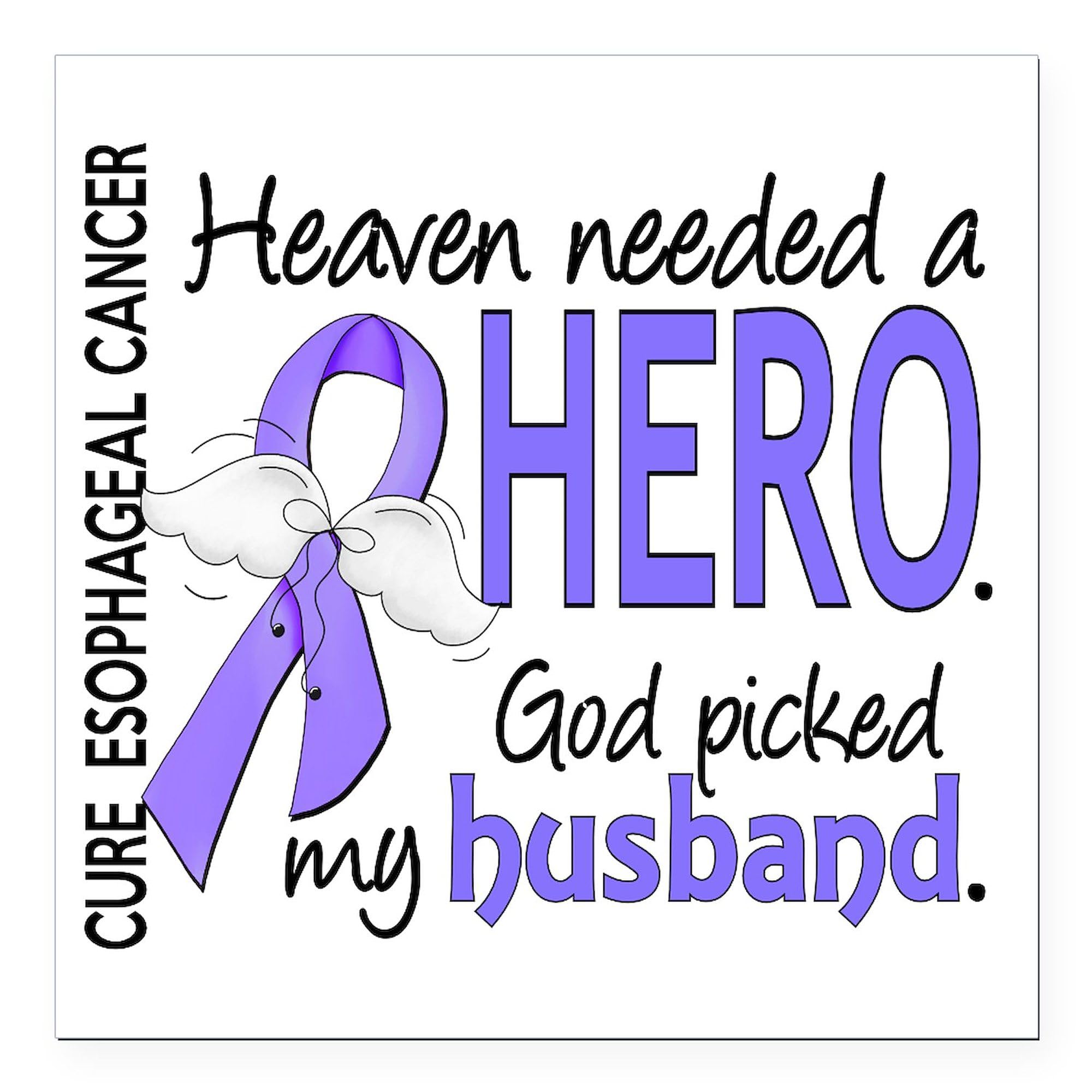 Esophageal Cancer Awareness 3x3 Square Car Magnet - Magnetic Bumper Display for Vehicles, Fundraising & Support Campaigns