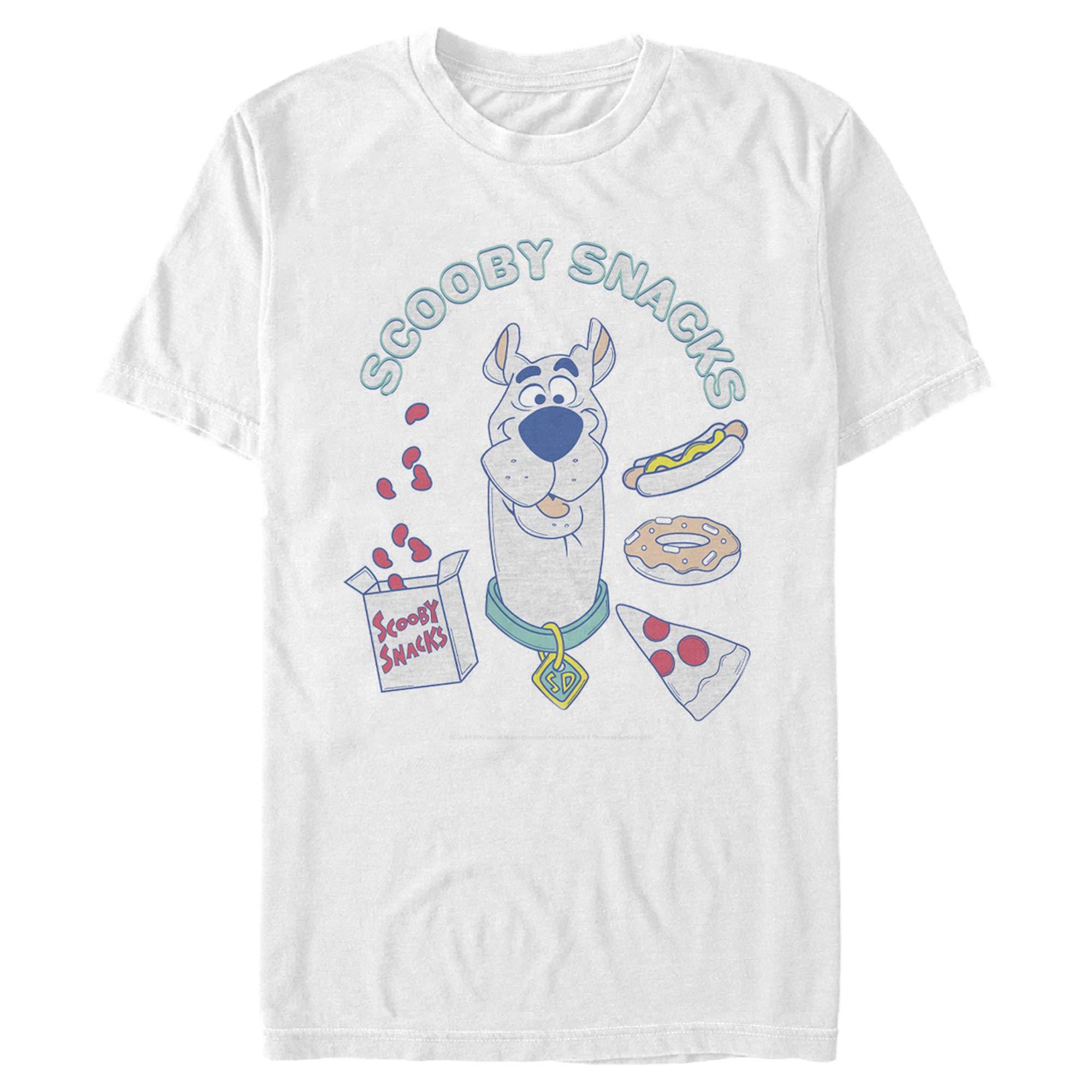 Men's Scooby Doo Cartoon Snacks & Scoobs Graphic T-Shirt - Casual Vintage Tee for Fans, Gifts, and Everyday Wear