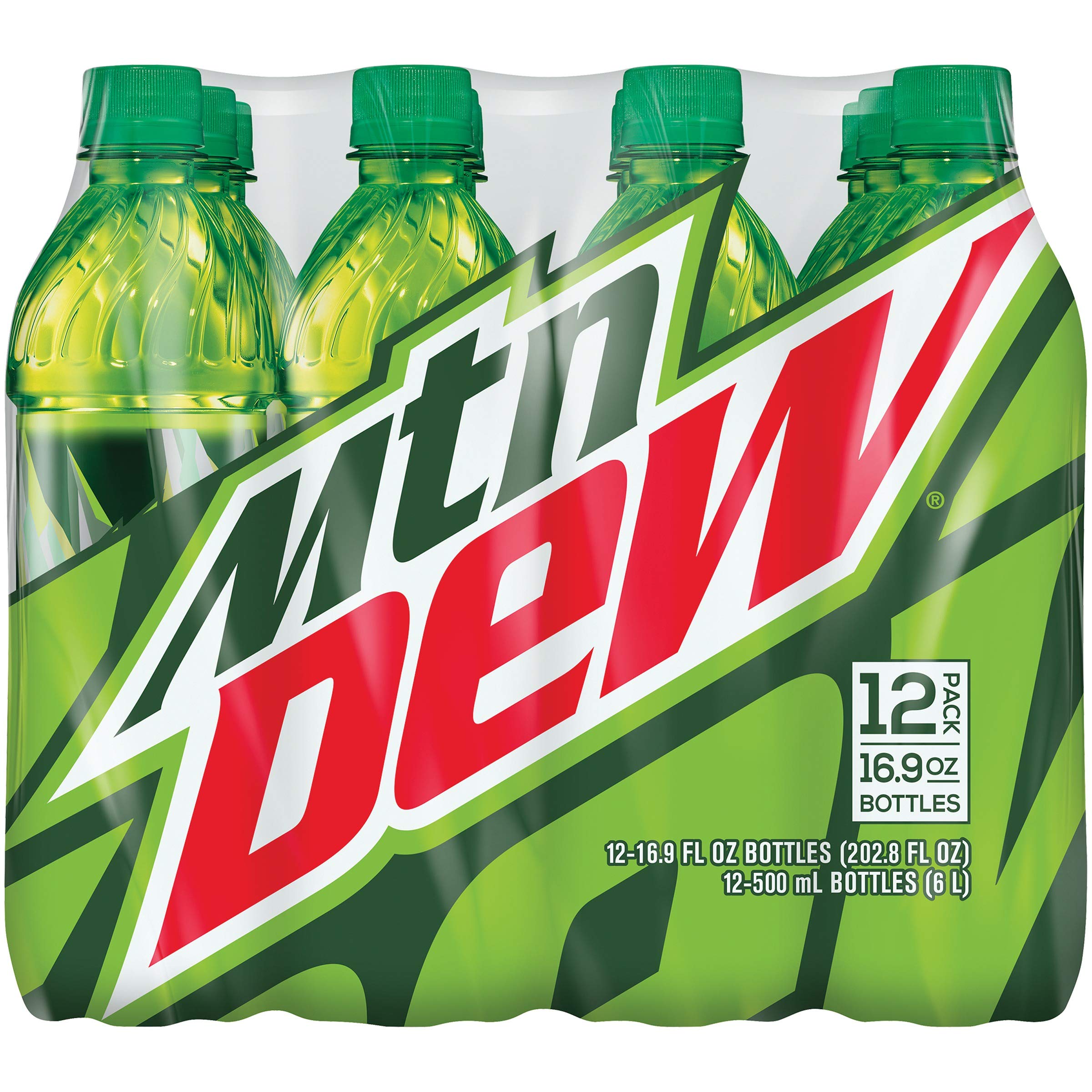 Mountain Dew Soda 12 Pack - 16 oz Bottles (192 oz Total) | Refreshing Citrus Flavored Soft Drink for Parties, BBQs & Gaming Sessions