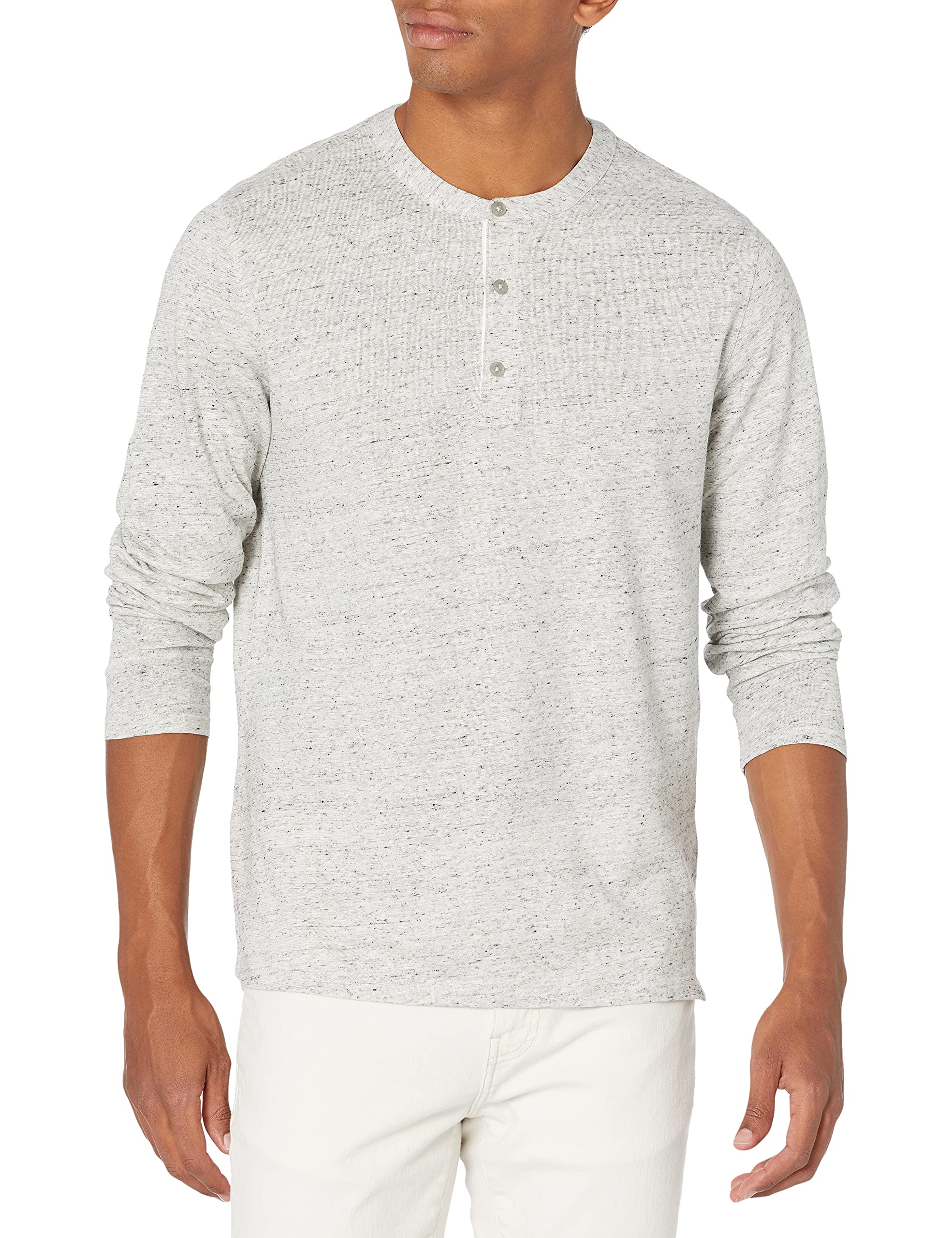 Vince Men's Linen Textured Long Sleeve Henley Shirt - Breathable & Comfortable for Casual Wear, Summer Outfits, and Relaxed Style