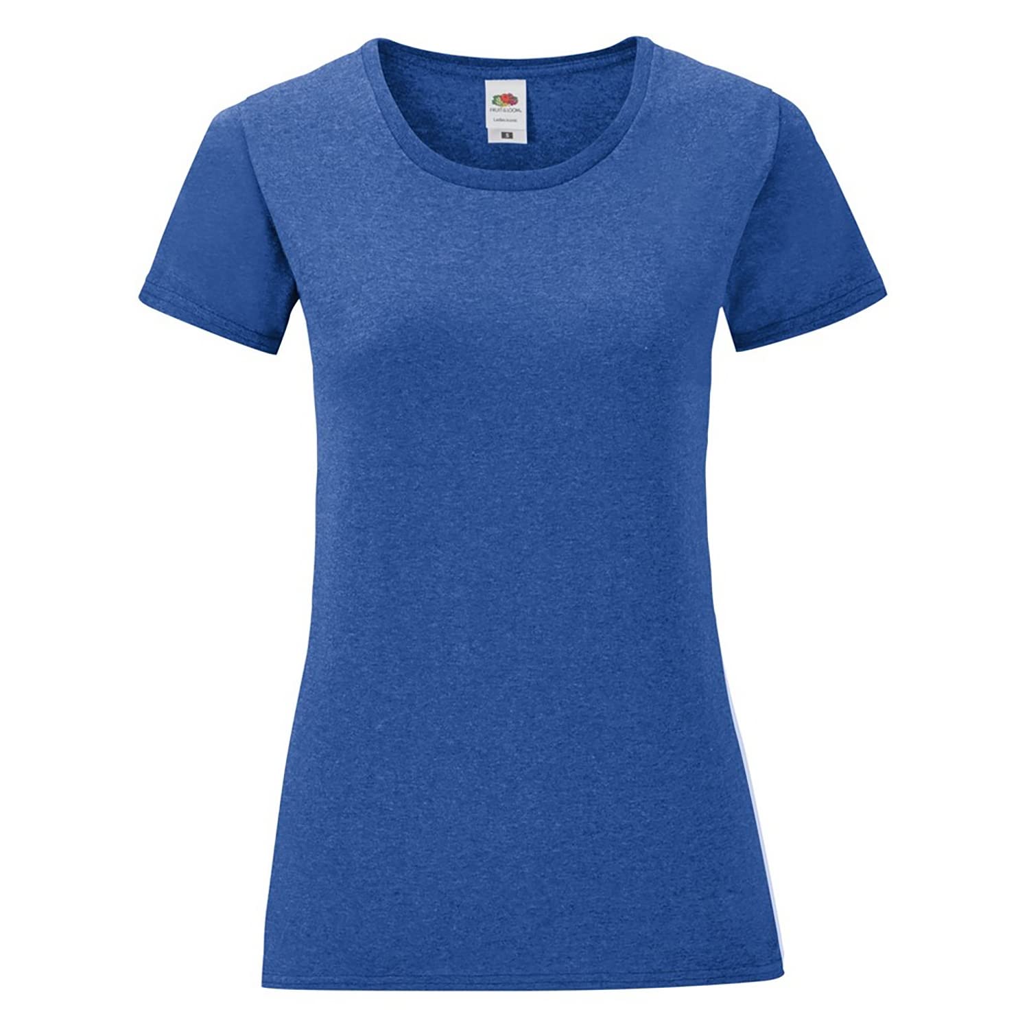 Fruit of the Loom Women's Iconic Comfort Soft Cotton T-Shirt - Heather Royal (Large) - Perfect for Casual Wear, Gym & Everyday Outfits