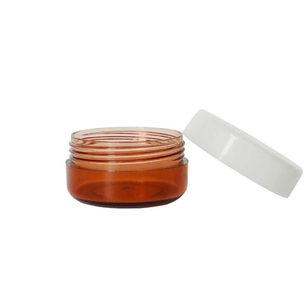 30-Pack 10g Round Plastic Jars with White Lids - Cosmetic Sample Containers, Travel Storage Jars for Eyeshadow, Lip Gloss, Creams & Skincare Essentials | Perfect for Makeup Organization & Travel Kits