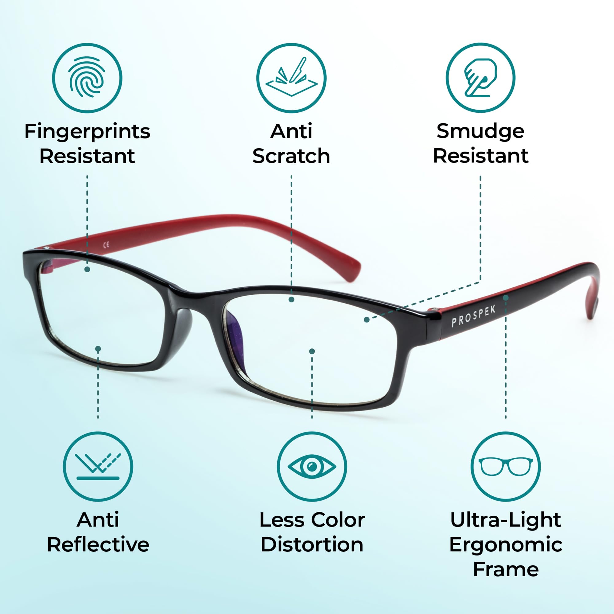 Blue Light Reading Glasses 2.00 for Men & Women - Anti Eyestrain for Computer Use