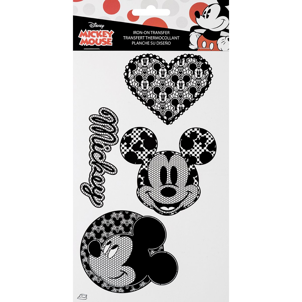 Disney Mickey Mouse Iron-On Transfers for T-Shirts & Fabric - Wrights 1931128001 - Perfect for DIY Crafts, Kids Clothing & Custom Apparel Projects