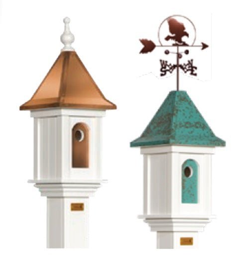 Large Victorian Birdhouse - Durable PVC Bird House with Top & Weathervane Options - Perfect for Garden Decoration and Bird Watching