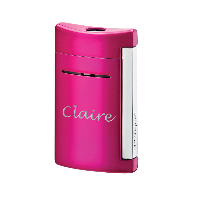 ST Dupont MiniJet Fuchsia Buzz Lighter - Premium Luxury Windproof Butane Lighter for Cigars, Cigarettes & Outdoor Use - Perfect for Gifts, Travel & Collectors
