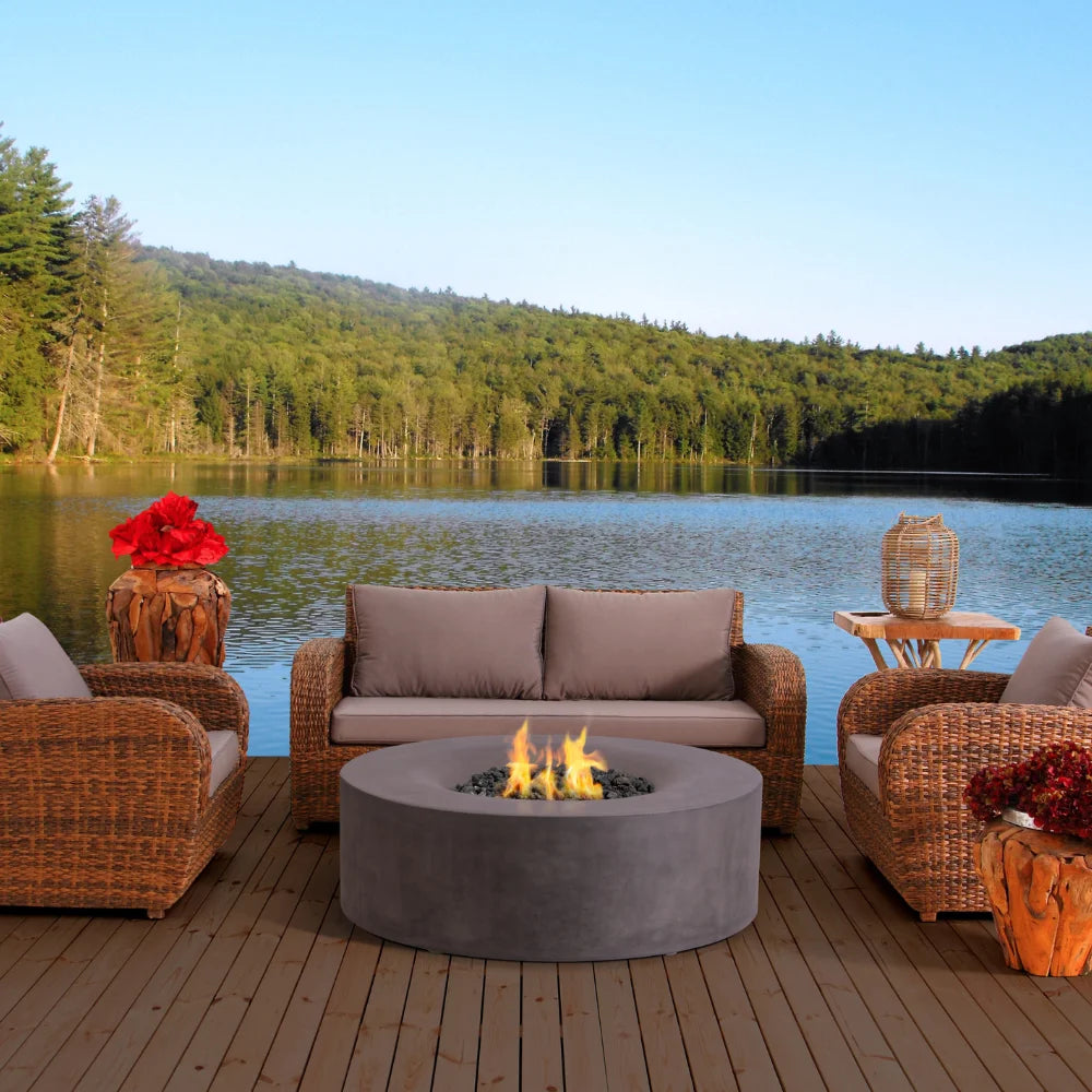 Avalon Outdoor Patio Fire Pit - Stainless Steel Wood Burning Fire Pit for Backyard, Garden, Camping - Perfect for Bonfires, S'mores & Outdoor Gatherings