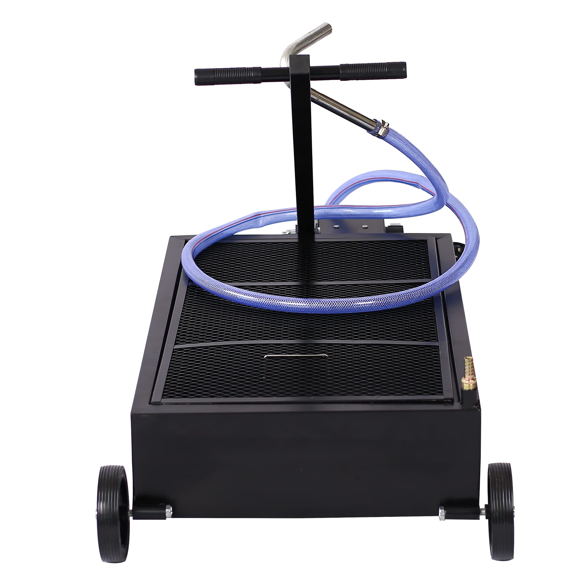 20 Gallon Electric Oil Drain Pan with Pump - Low Profile Portable Oil Change Pan for Trucks & Vehicles - Includes T-Handle, Wheels & 7ft Hose - Ideal for DIY Auto Maintenance & Professional Garage Use