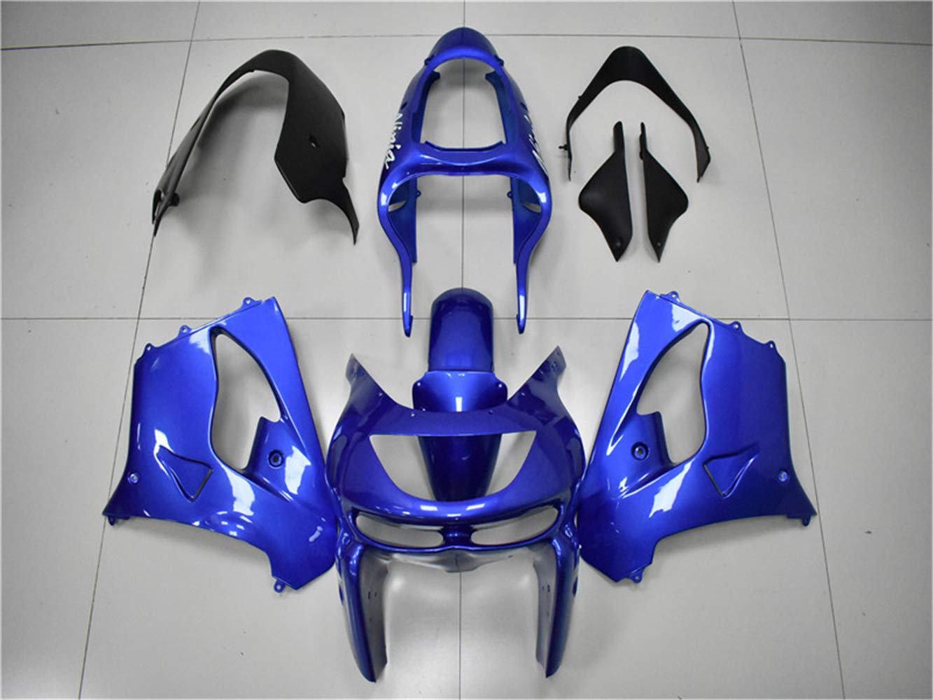 US Stock Blue Fairing Kit for Kawasaki Ninja ZX-9R (1998-1999) | ABS Plastic Aftermarket Bodywork & Frame Replacement | Perfect for Motorcycle Restoration & Racing Upgrades