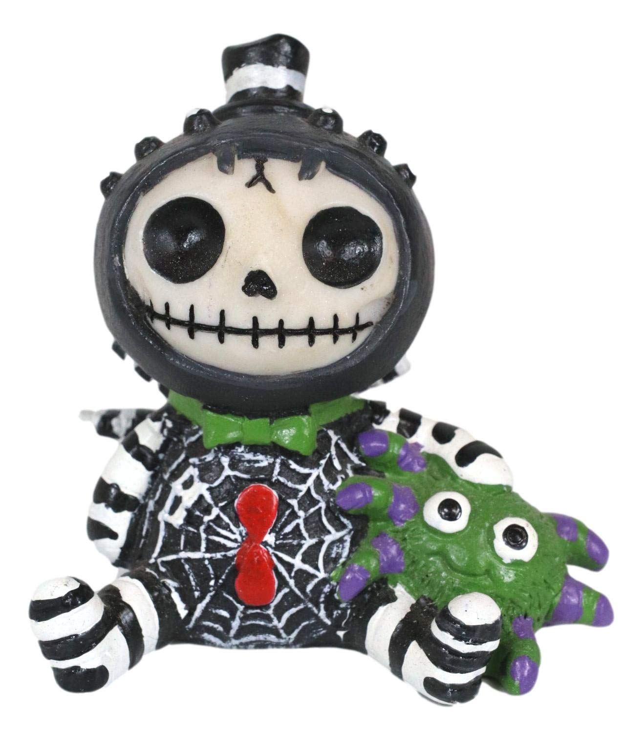 Ebros Furry Bones Webster The Itsy Bitsy Spider Illusionist Voodoo Skeleton Monster Collectible Figurine 2.5