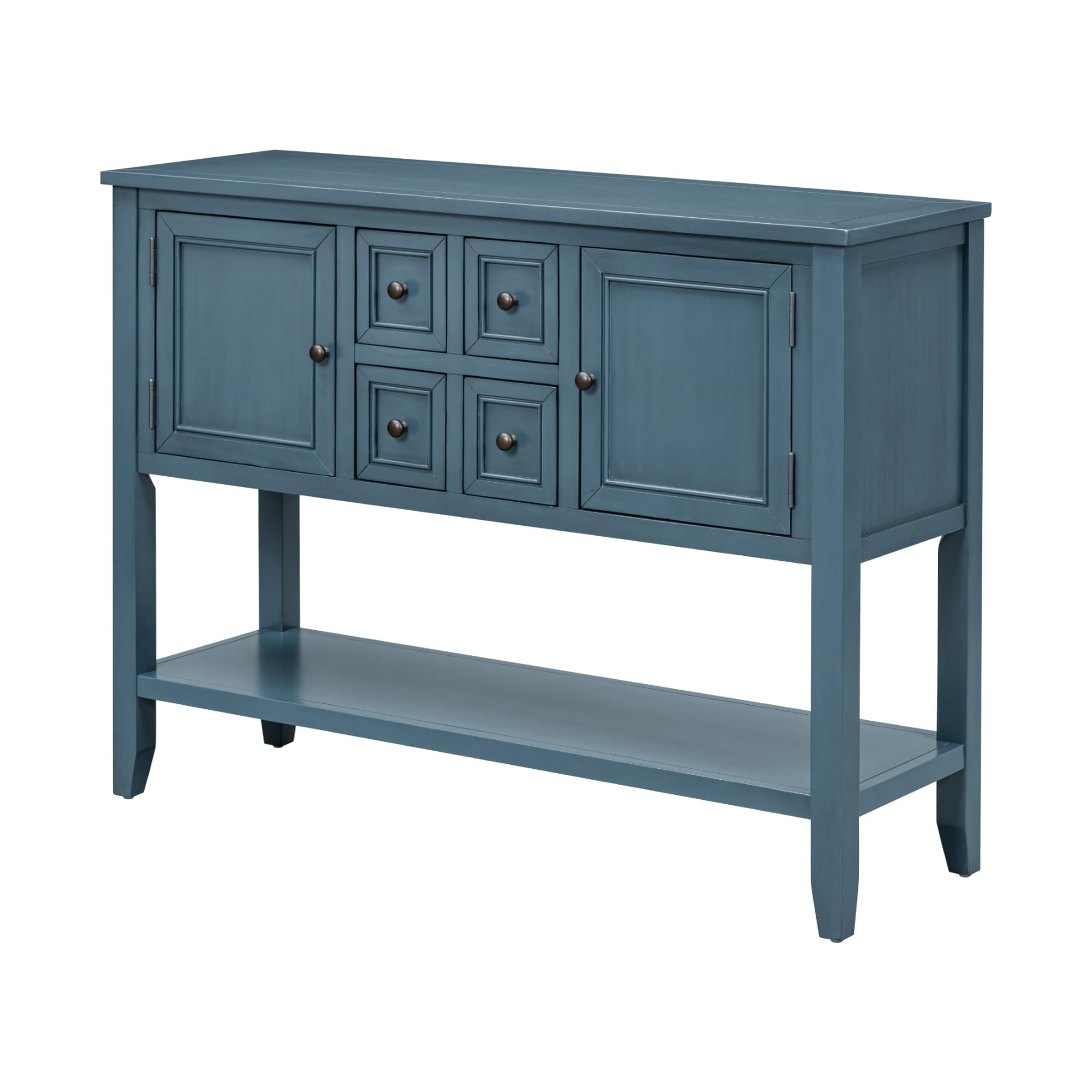 Farmhouse Console Table with Drawer - Rustic Sideboard Buffet Cabinet with Storage for Living Room & Kitchen | Entryway Hallway Organizer, Dining Room Storage Solution