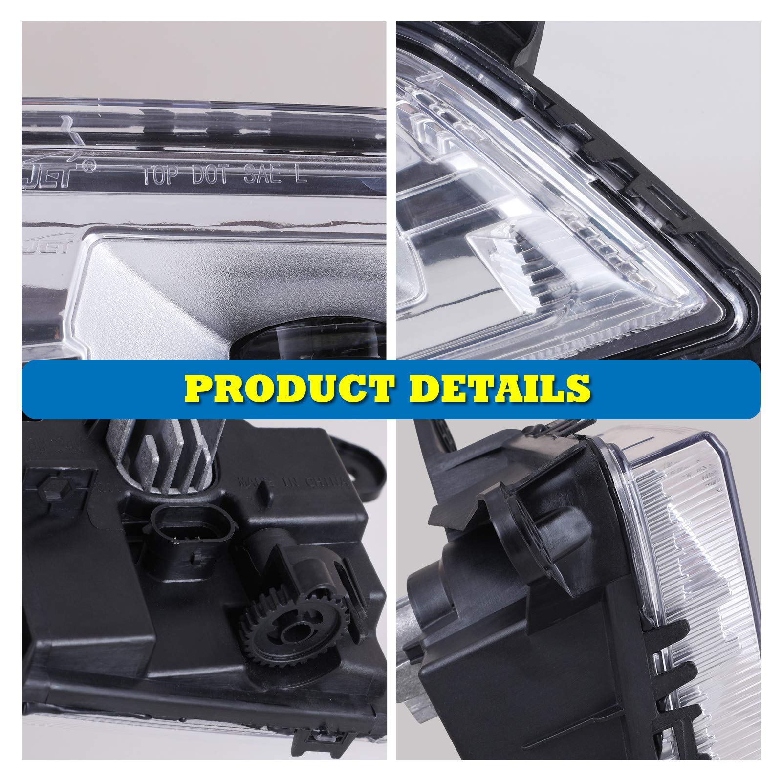 AUTOWIKI LED Fog Lights for 2019-2020 Chevy Silverado 1500, 2020 Silverado 2500HD & 3500HD (Excludes 2019 Legacy & Light Duty Models) - 2PC Set - Enhance Visibility in Fog, Rain & Night Driving