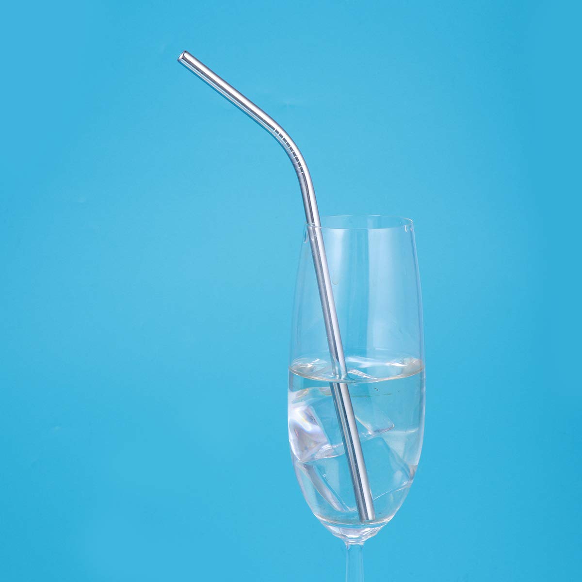 Eco-Friendly Reusable Stainless Steel Drinking Straws - 1 Pack Straight Metal Straws for Smoothies, Iced Coffee & Cocktails | BPA-Free, Dishwasher Safe & Durable