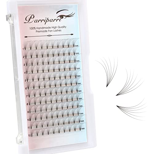 Premium Pre-Fanned Eyelash Extensions - 3D/5D/6D Mega Volume Lashes | 0.07mm C/D Curl | 10-15mm Short Stem | Salon Quality for Dramatic Eye Look - Perfect for Weddings, Parties & Special Occasions