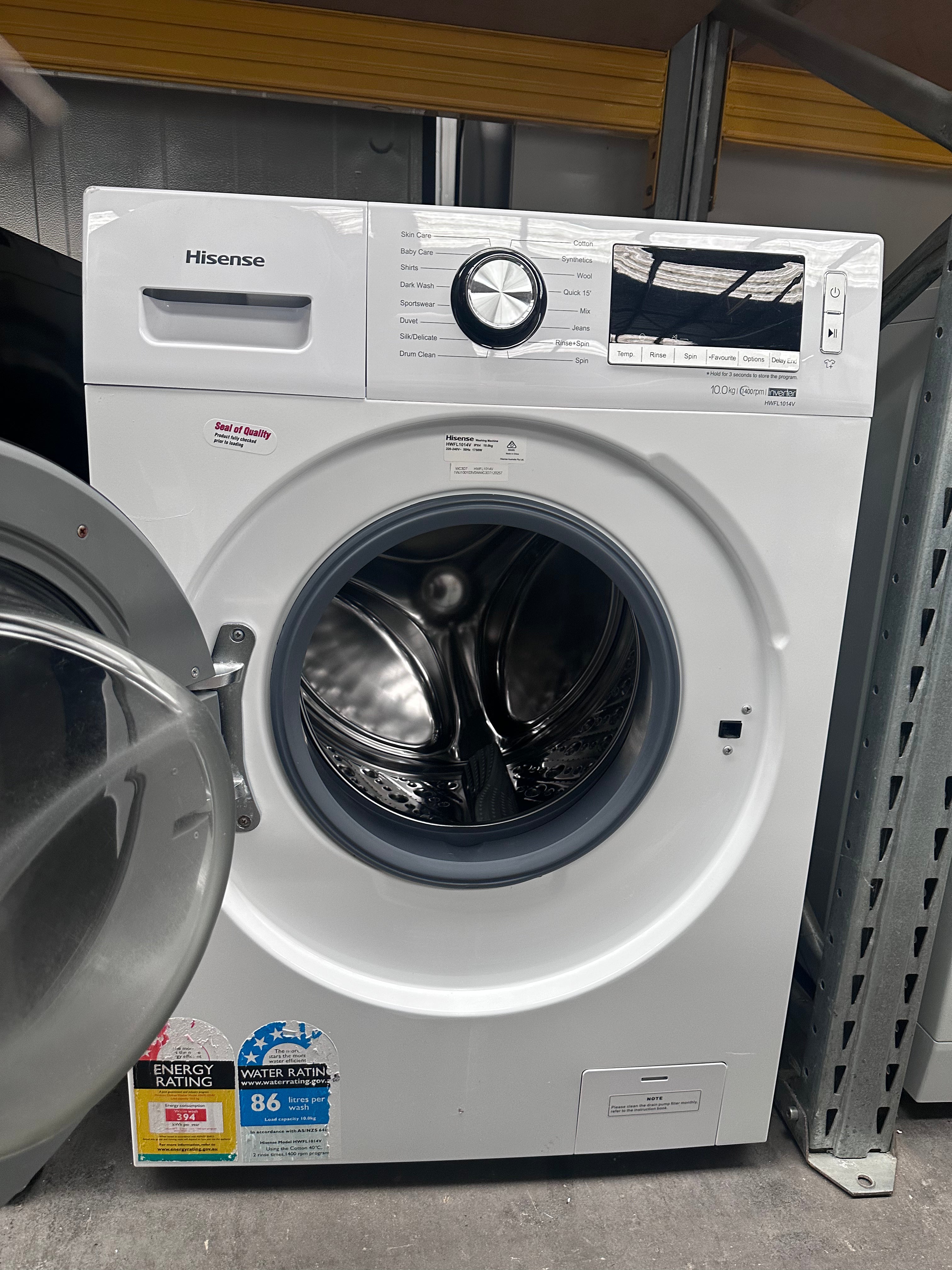 Refurbished Hisense 10kg Front Load Washing Machine - Energy Efficient, Quiet Operation for Apartments & Small Homes
