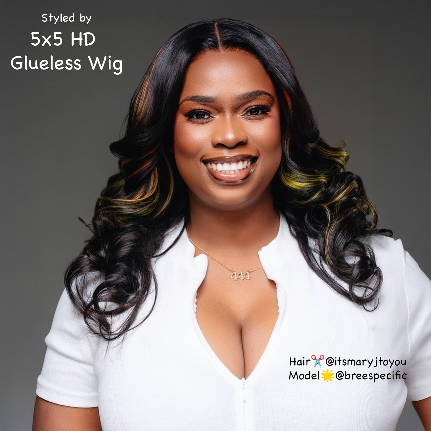 5x5 HD Lace Closure Wig 1B Natural Black - 200% Density Glueless Human Hair Wig for Women - Perfect for Daily Wear, Parties & Special Occasions