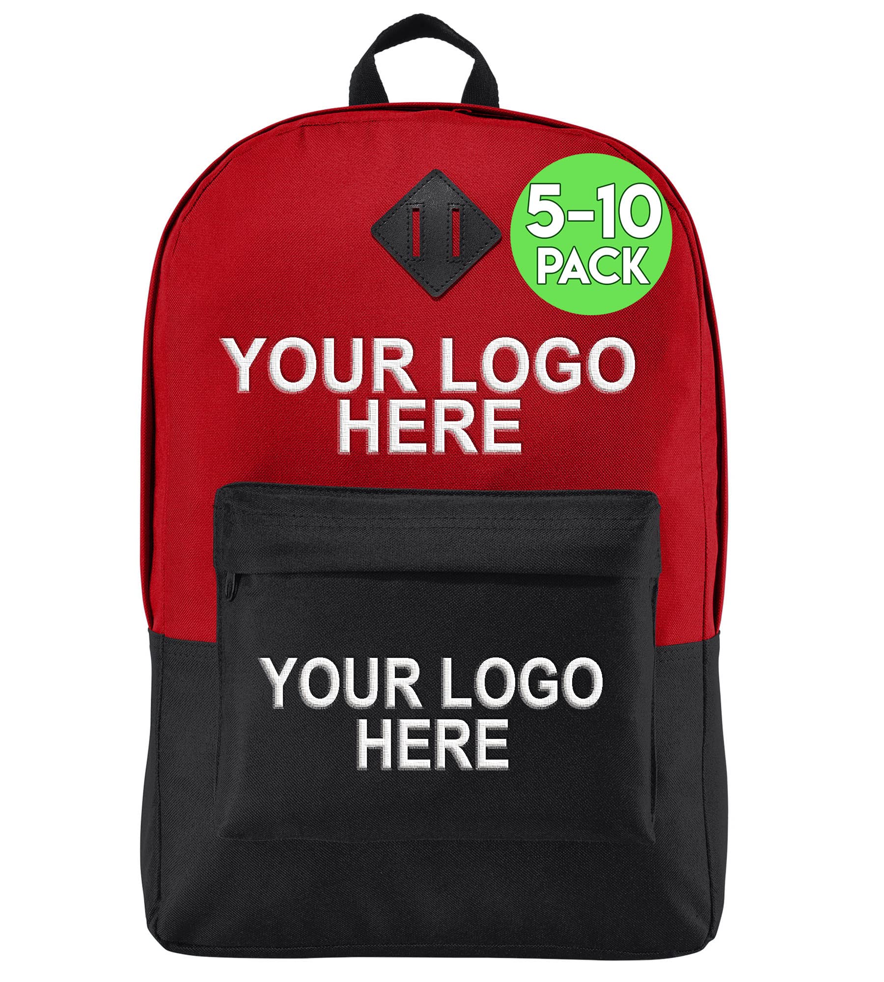 Custom College Backpacks Bulk 5 or 10 Pack - Personalized with Your Logo - Durable 15
