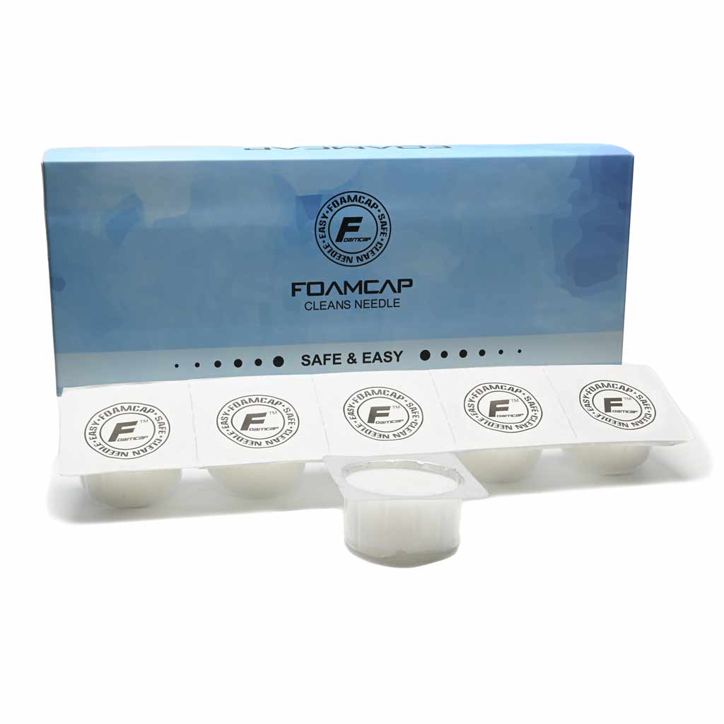 Foam Cap Needle Clean Cups - 20 Pack | Sterile Needle Cleaning Cups for Tattoo, Piercing & Medical Use | Safe & Hygienic Disposable Cups