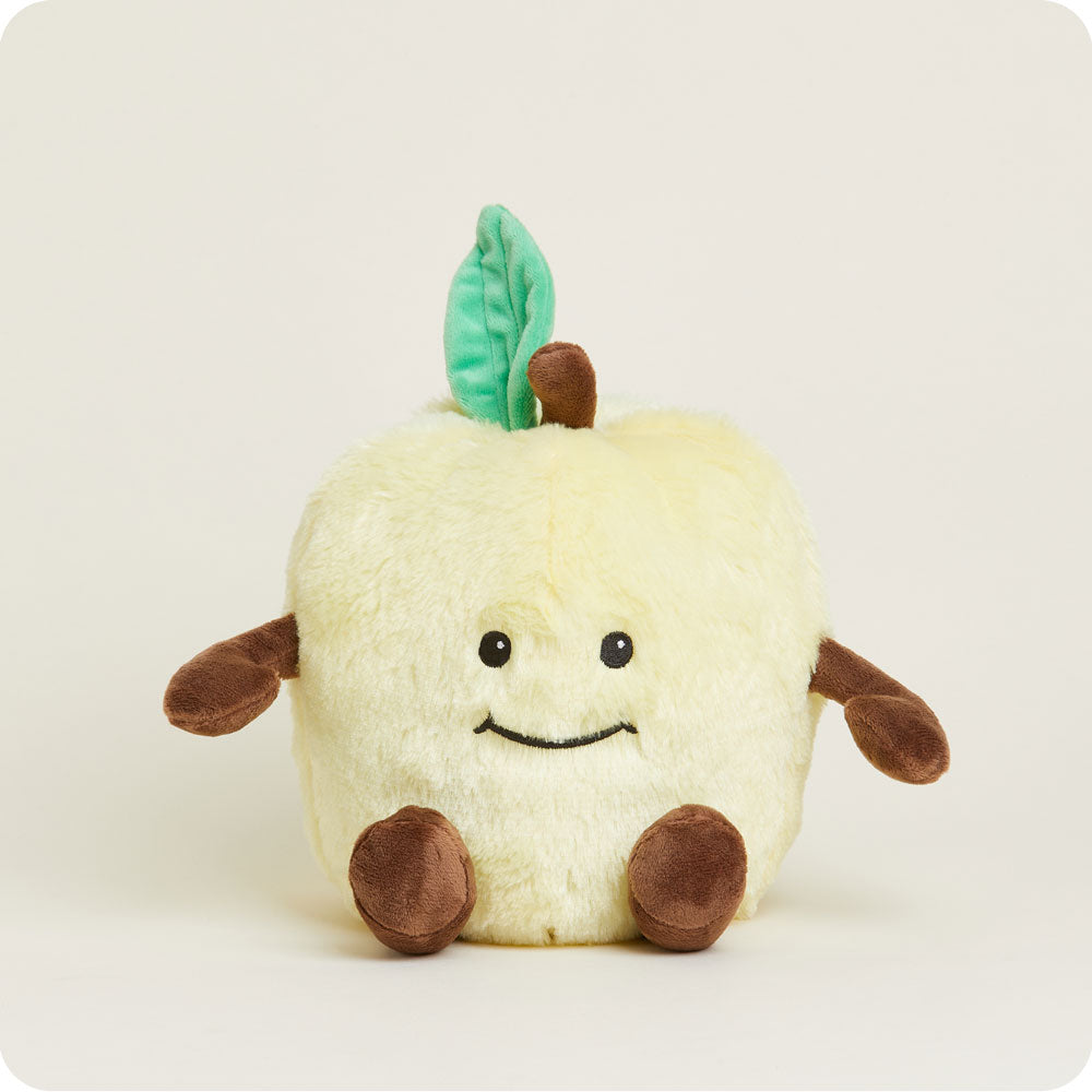 Golden Apple Warmies - Microwaveable Heating Plush for Pain Relief & Comfort - Perfect for Kids, Adults & Seniors - Use for Cramps, Muscle Aches & Stress Relief at Home or Office