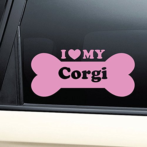 Cute Pink Corgi Vinyl Decal Sticker for Laptop, Car, Truck Bumper & Window - Waterproof & Durable - Perfect for Laptop Decoration, Car Accessories & Personalization