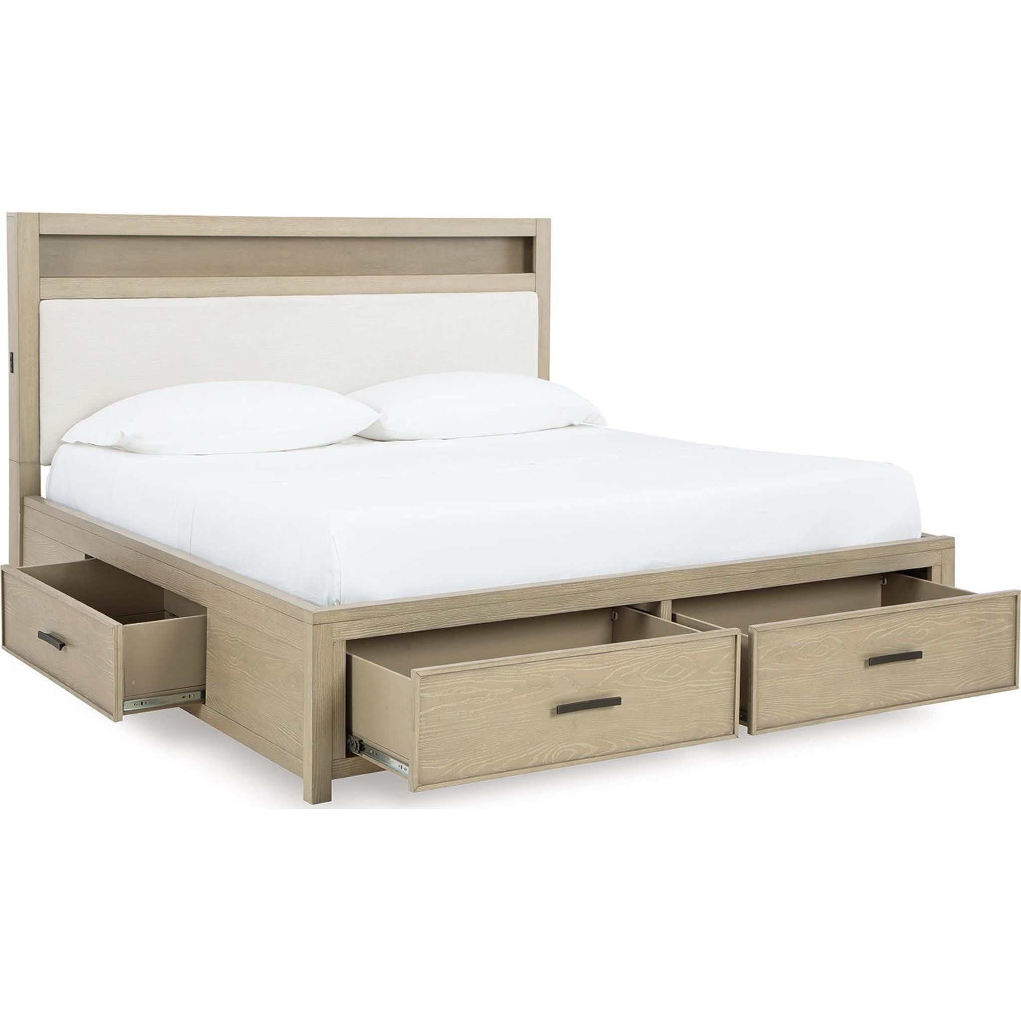 Calmoro Exclusive Bookcase Storage Bed - Stylish Space-Saving Furniture for Small Apartments & Dorm Rooms | Perfect for Organizing Books, Decor & Bedroom Essentials