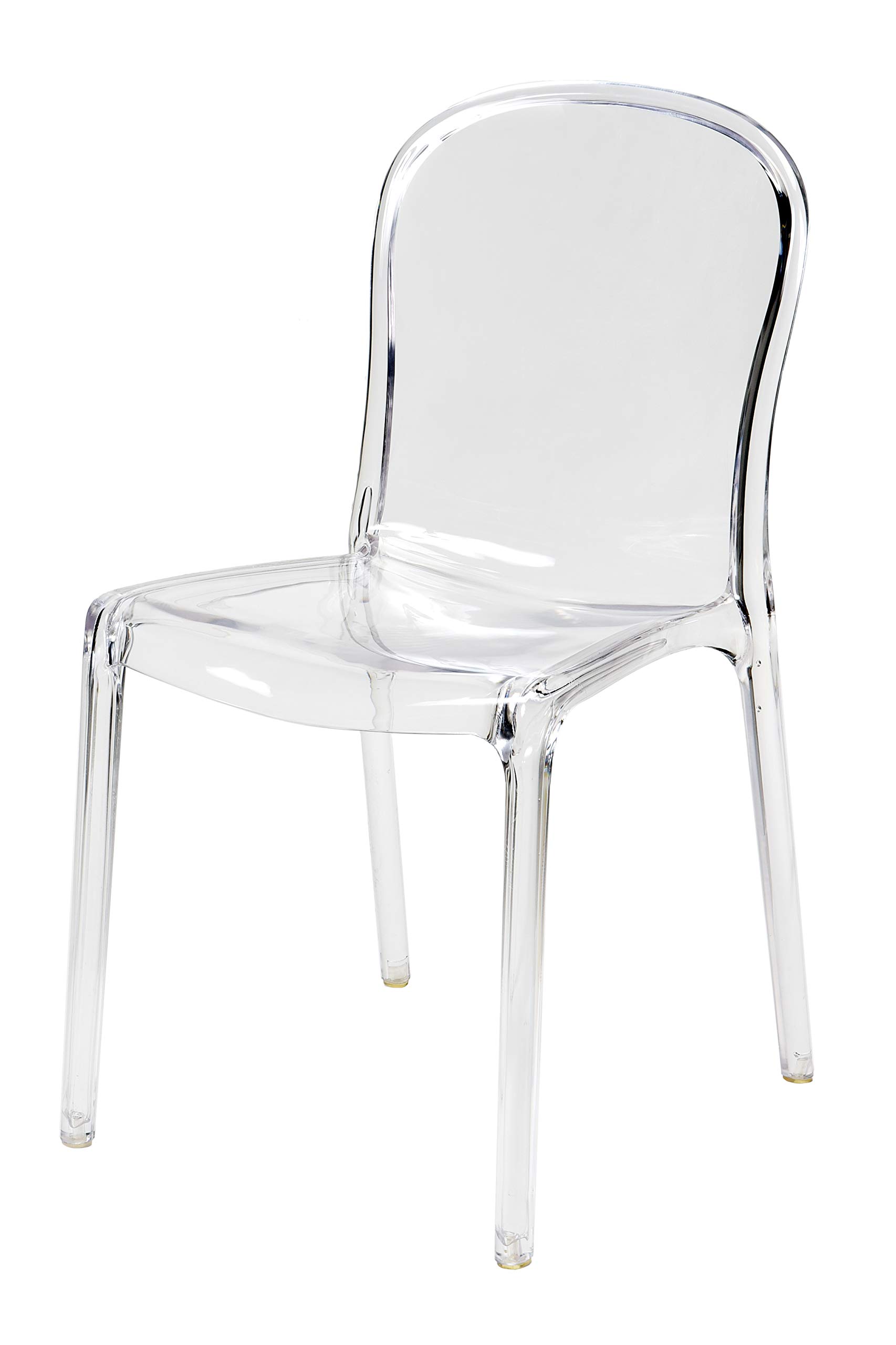 Premium Clear Polycarbonate Genoa Chairs - Commercial Grade Stackable Dining Chairs for Restaurants, Cafes, and Outdoor Events - Durable & Lightweight Seating Solution