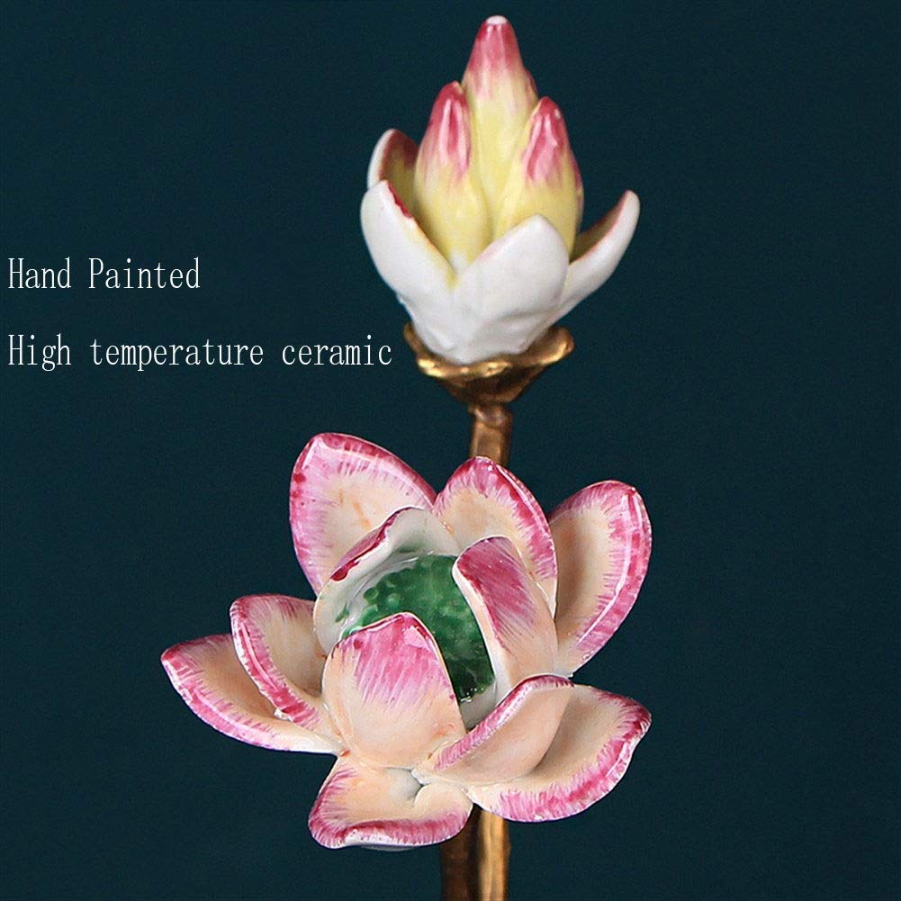 Double-Layered Lotus Fruit Bowl - Ceramic Decorative Plate for Living Room, Coffee Table, Dining Table | Elegant Home Decor for Fruits, Snacks, Candies & Centerpieces