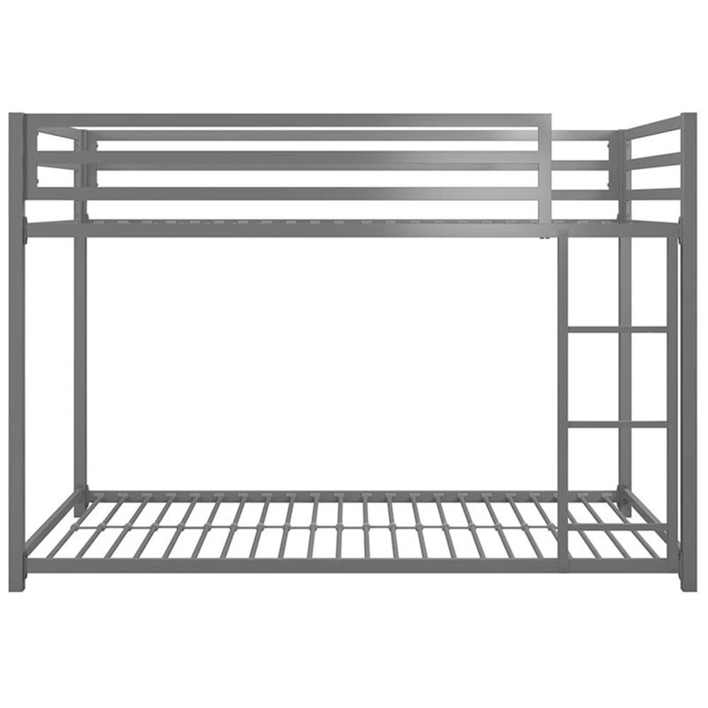 Rosebery Kids Twin Over Twin Metal Bunk Bed - Silver Finish | Space-Saving Bed for Siblings & Sleepovers | Perfect for Small Bedrooms & Shared Kids Rooms