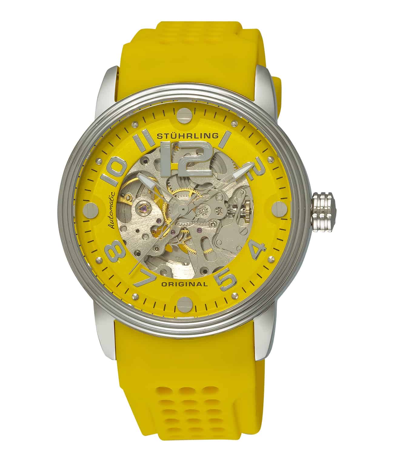 Delphi Adonis 1070 Automatic 44mm Skeleton Watch for Men - Luxury Mechanical Timepiece with Transparent Dial - Perfect for Business, Formal Events & Gift Giving