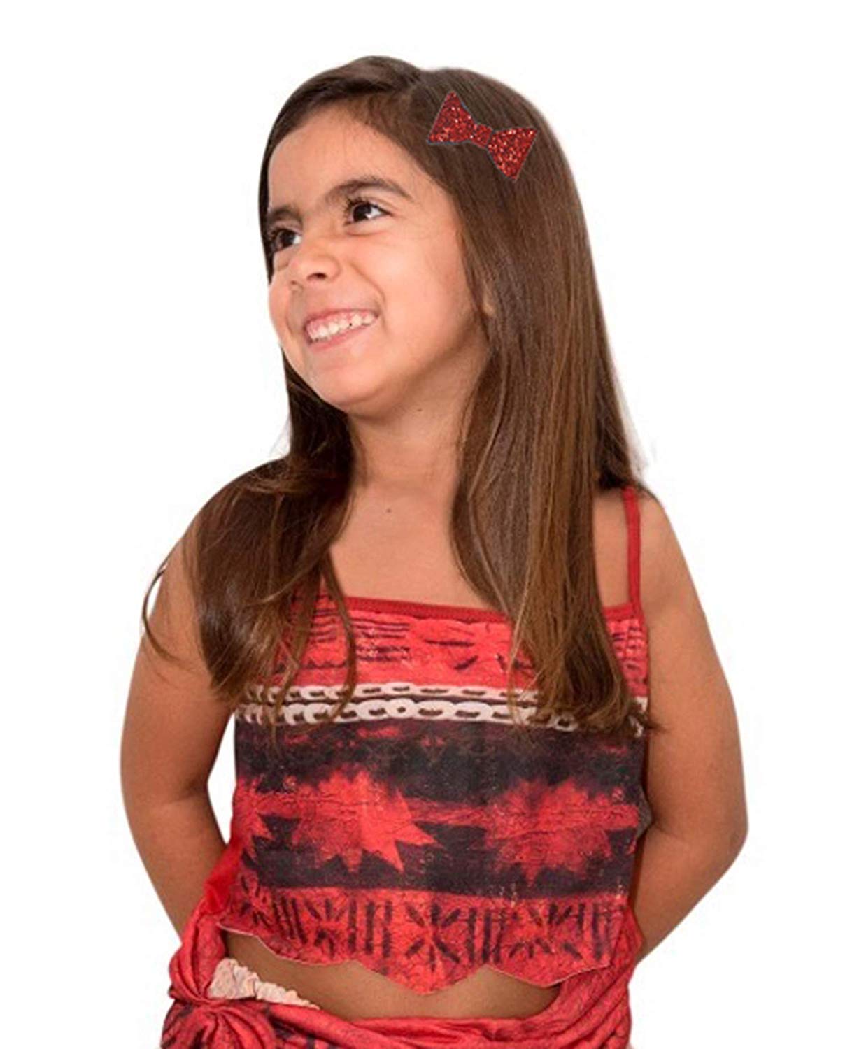Sparkly Glitter Hair Clips for Girls & Kids - Red Hair Accessories to Match Dresses (15g, Pack of 1) | Perfect for Parties, Weddings & Special Occasions