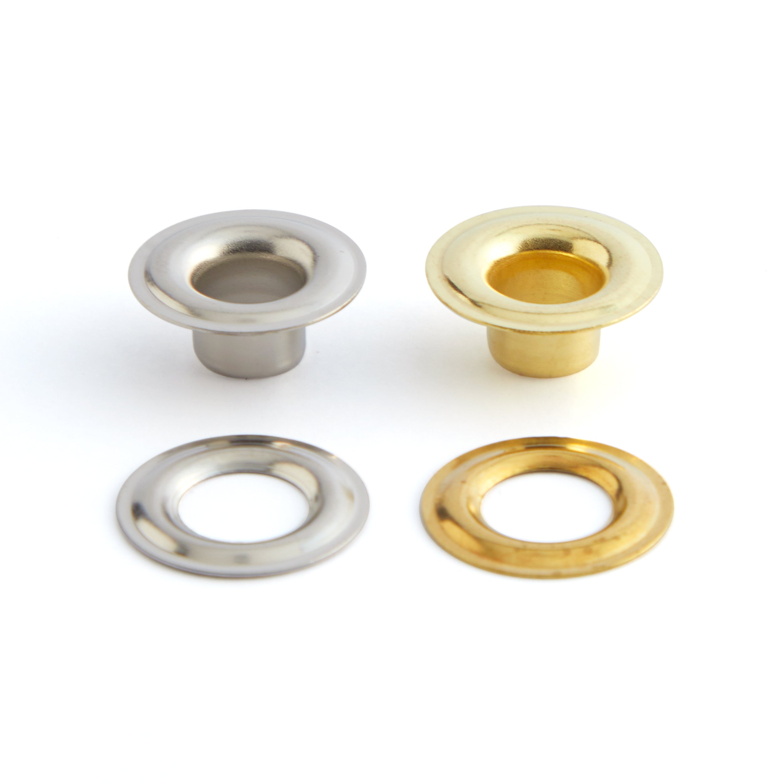 10 Pack Brass Long Post Grommets for Leather Craft, DIY Projects & Fabric Reinforcement - Heavy Duty Eyelets for Belts, Shoes & Bags