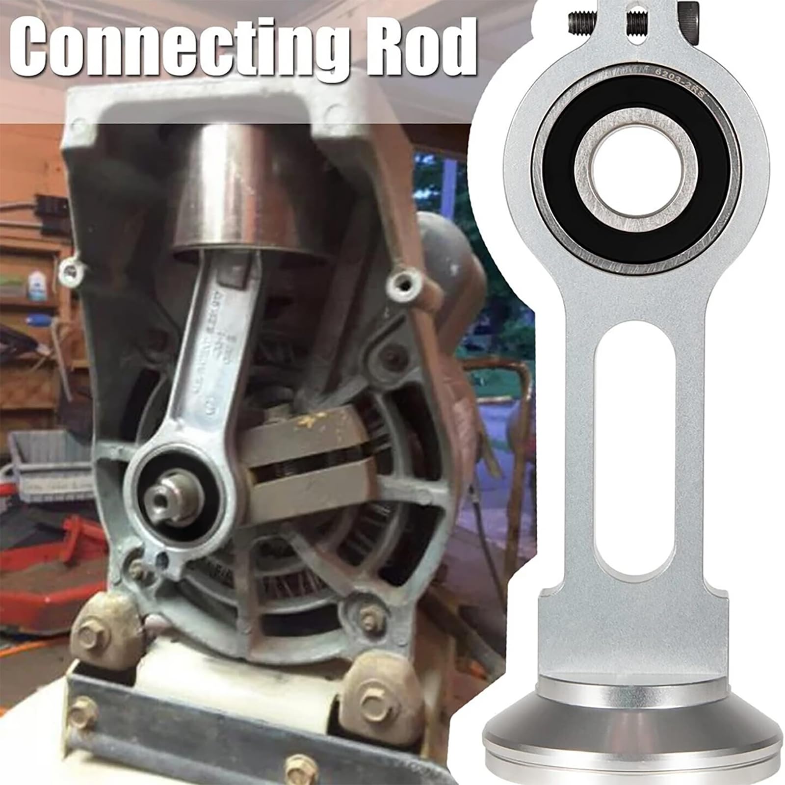 Oil-Free Air Compressor Piston Kit - Replacement Connecting Rod & Piston Set for Devilbiss 919.167330 - Perfect for Industrial Tools, Automotive Repair & Home DIY Projects