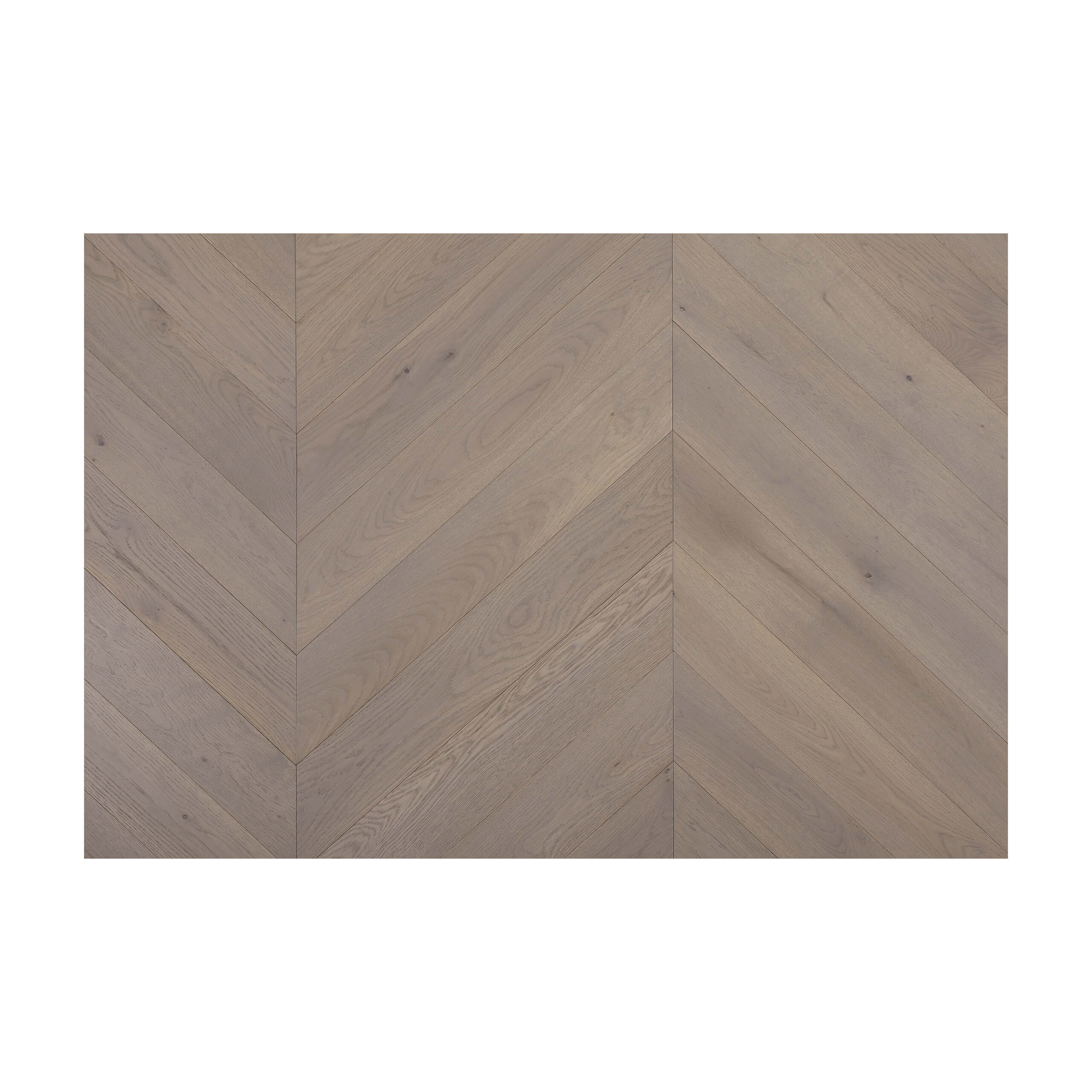 Premium Chevron Engineered Hardwood Flooring - Cavallo Bianco Amaretti Oak 7.8