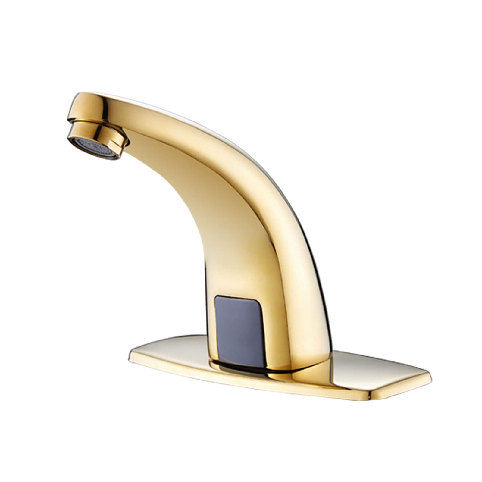 Automatic Sensor Faucet - Brass Smart Touchless Kitchen & Bathroom Sink Faucet with 4AA Battery Power, G1/2 Water Pipe Diameter, Golden Finish for Hygienic Hands-Free Washing (Ideal for Home, Restaurant, and Public Restrooms)