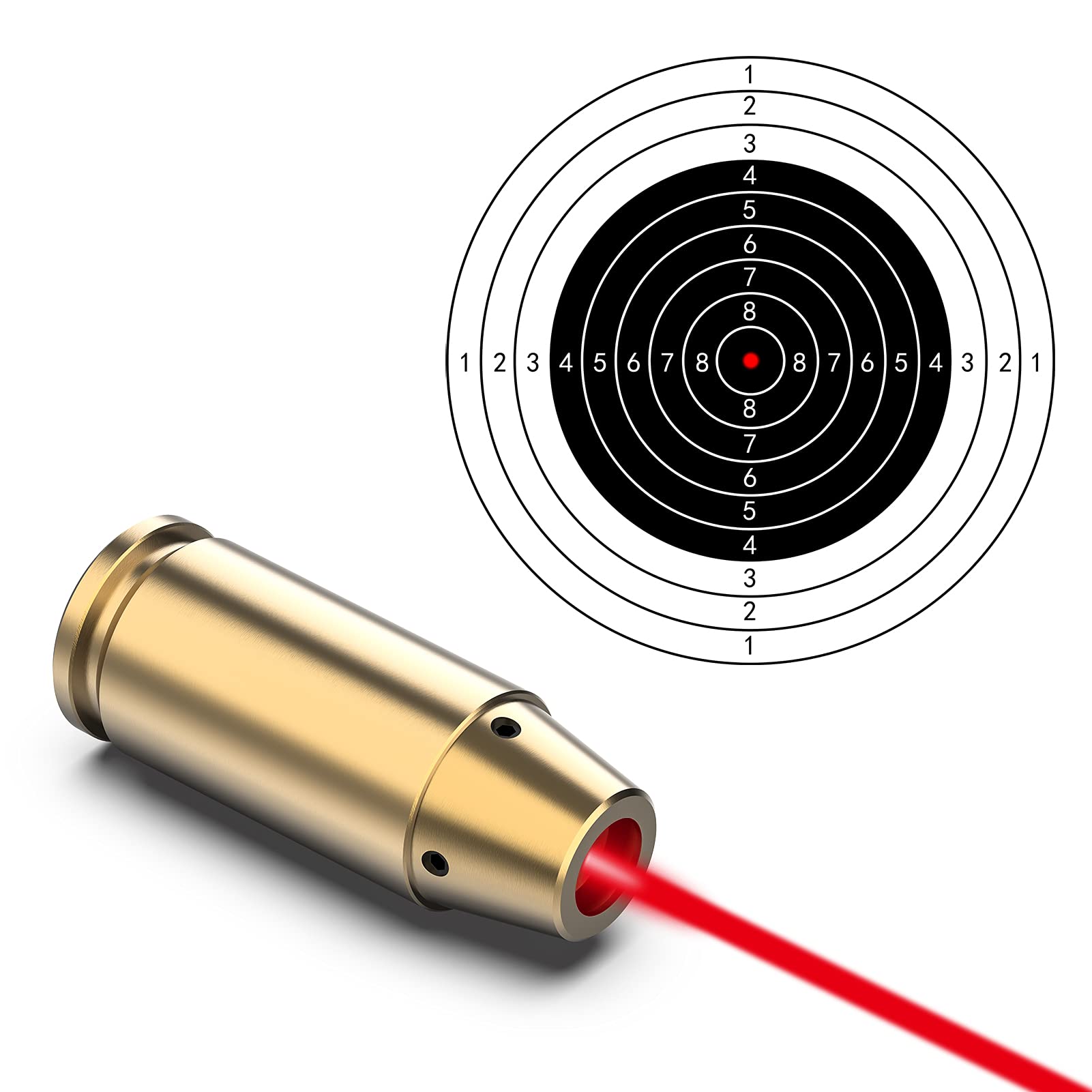Feyachi Red Green Laser Bore Sight for 9mm, 12 Gauge & .223/5.56mm - Precision Boresighter with 3 Battery Sets | Perfect for Rifle, Shotgun & Pistol Zeroing at Range or Hunting