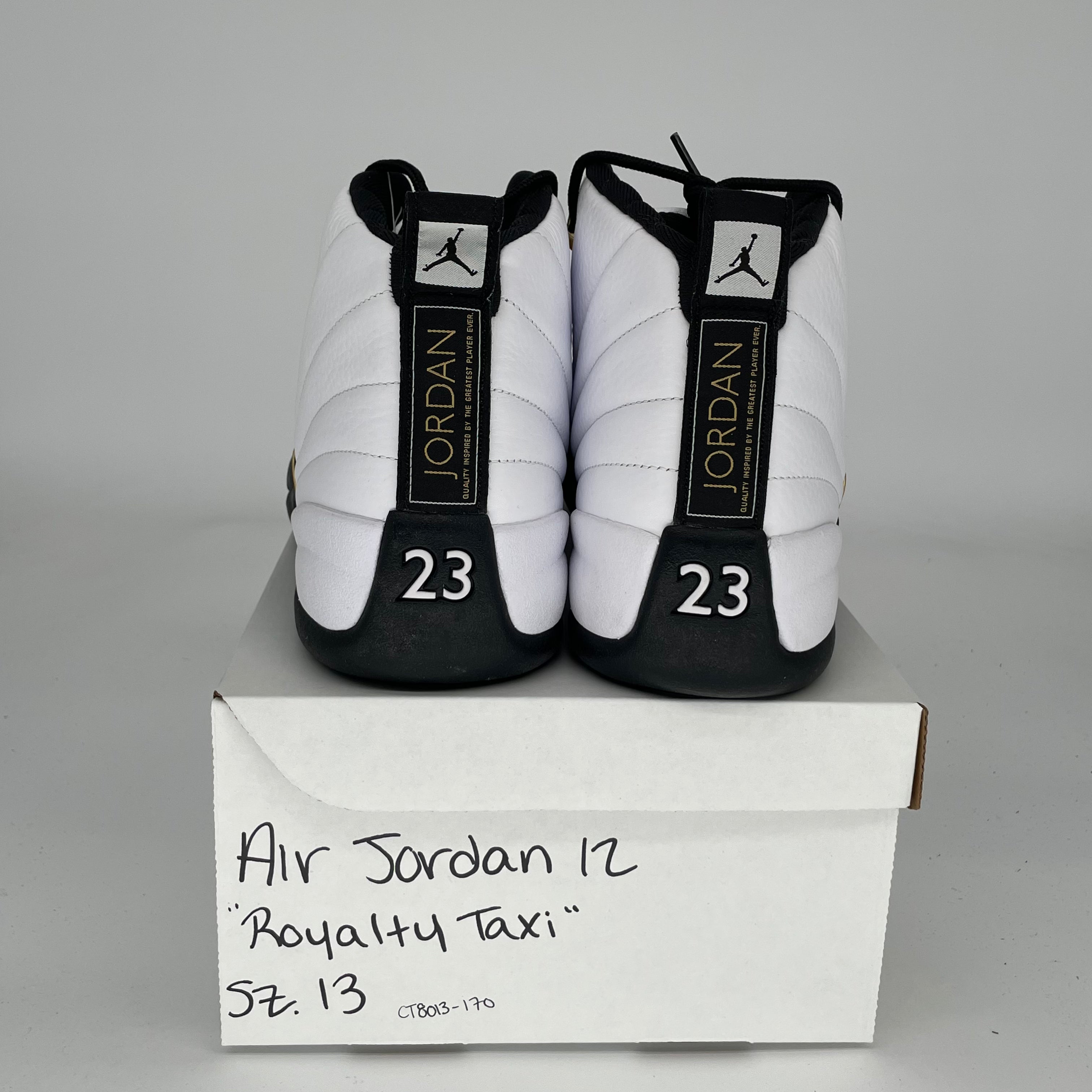 AIR JORDAN 12 ROYALTY TAXI Basketball Shoes Men's Size 13 - Retro Sneakers CT8013-170 for Streetwear & Casual Outfits