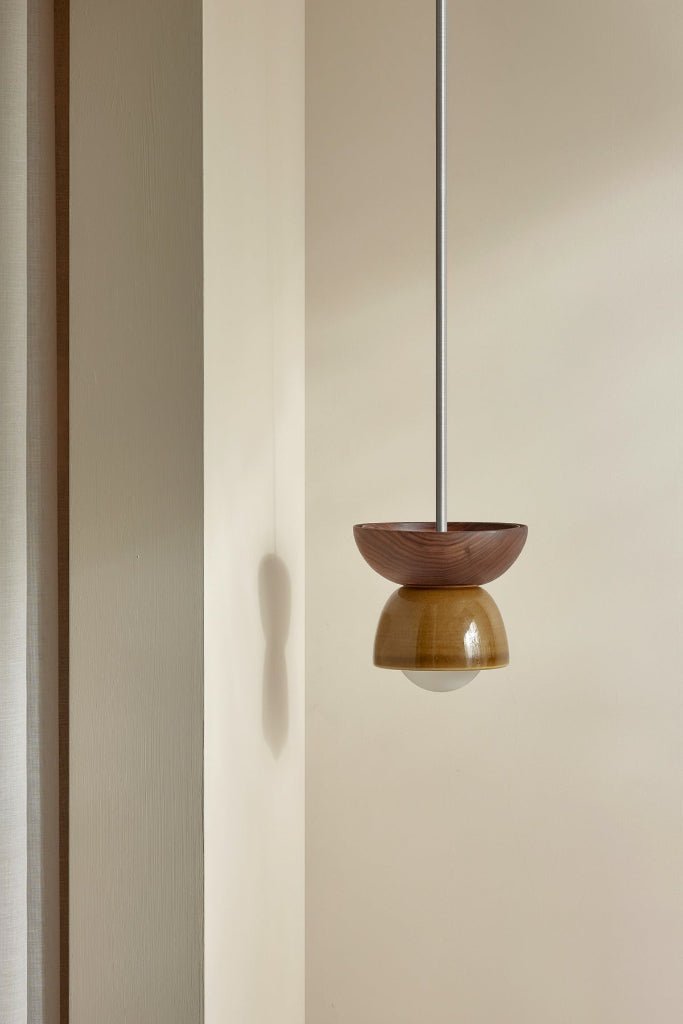 Terra 00 Pendant Light with Solid Rod - Modern Industrial Ceiling Fixture for Kitchen Island, Dining Room & Living Room Decor