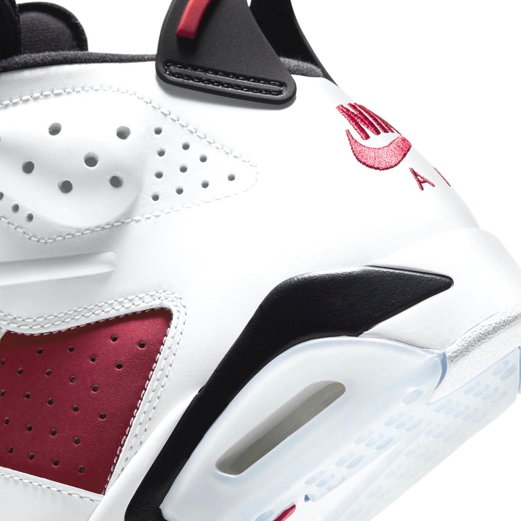 Air Jordan 6 Retro White Carmine Black 2021 - Men's Basketball Shoes for Casual Wear & Sneaker Collection | Perfect for Street Style & Sports Enthusiasts