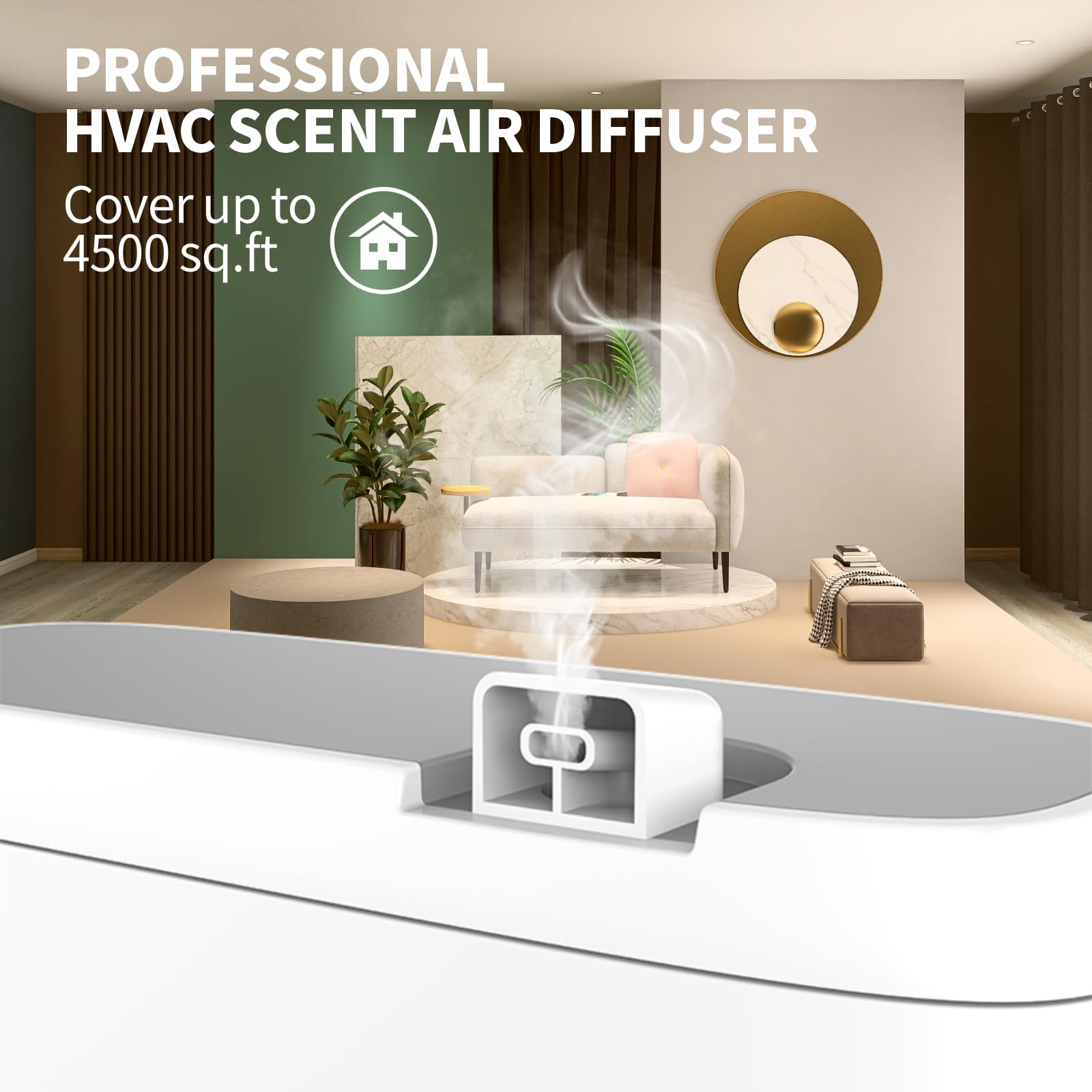 Smart Scent Air Machine for Home, Hotel, Spa & Office - 850ML HVAC Essential Oil Diffuser, Waterless Aromatherapy System Covers 4500 Sq.Ft - Perfect for Relaxation, Stress Relief & Creating Inviting Spaces