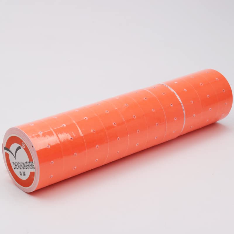 MX-5500 Price Gun Labels - 10 Rolls (4000pcs) Red Adhesive Stickers for Retail Pricing, Inventory & Barcodes - Perfect for Supermarkets, Warehouses & Small Businesses