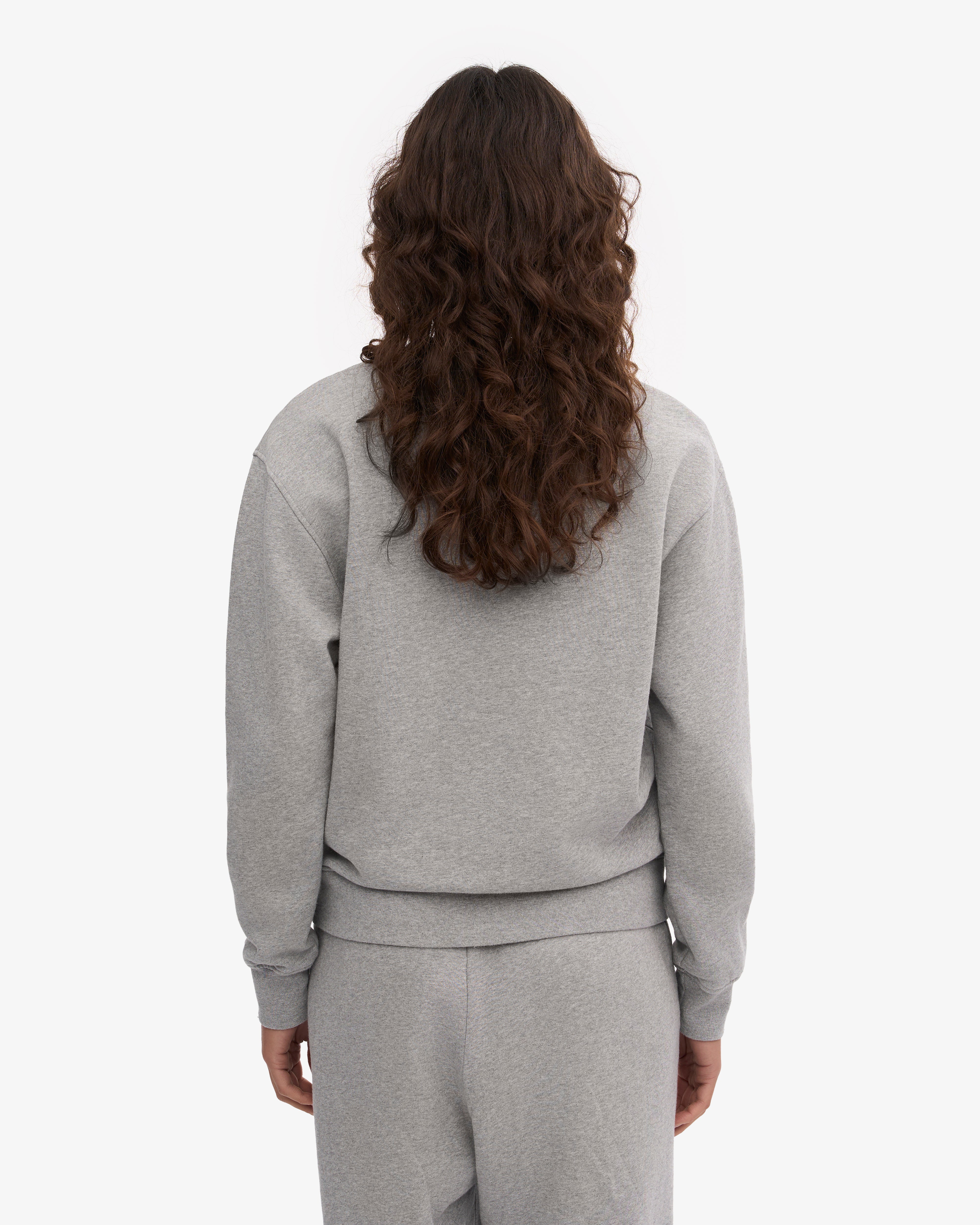 Organic Cotton Women's Classic Crew Neck T-Shirt - Heather Grey - Comfortable Casual Wear for Everyday Outfits & Layering