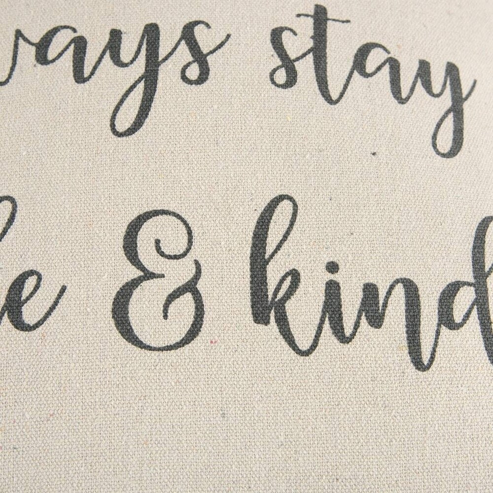 Always Stay Humble & Kind Inspirational Decorative Polyester Throw Pillow - Perfect for Living Room, Bedroom & Home Decor