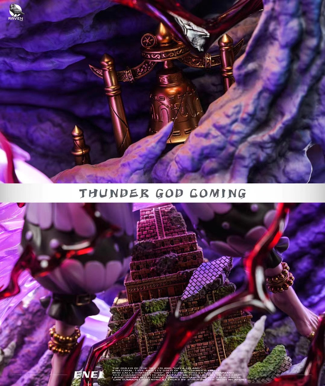Raven Studio Enel God of Thunder Anime Figure - One Piece Collectible Statue for Fans | Perfect for Home Display, Office Decor, and Anime Gift Giving